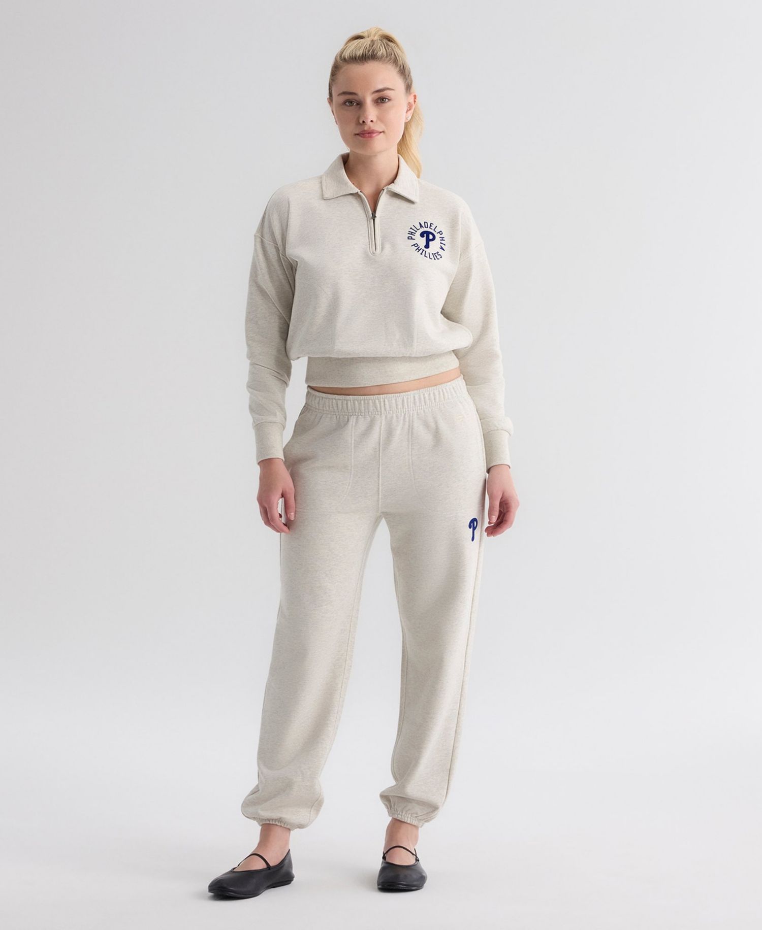 Women's Philadelphia Phillies Iconic Terry High-Rise Track Pants