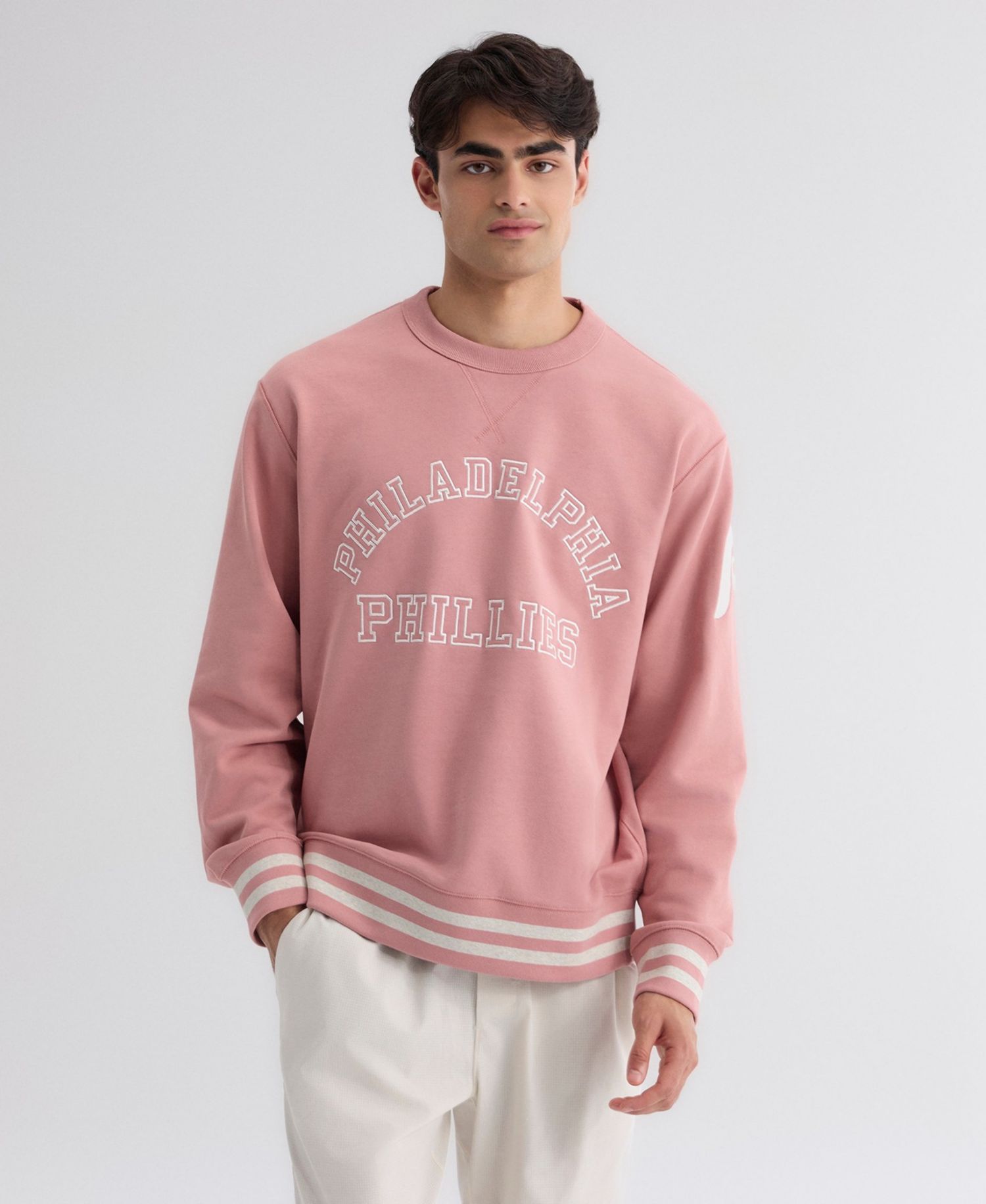 Men's Philadelphia Phillies Iconic Terry Relaxed-Fit Crewneck Sweatshirt
