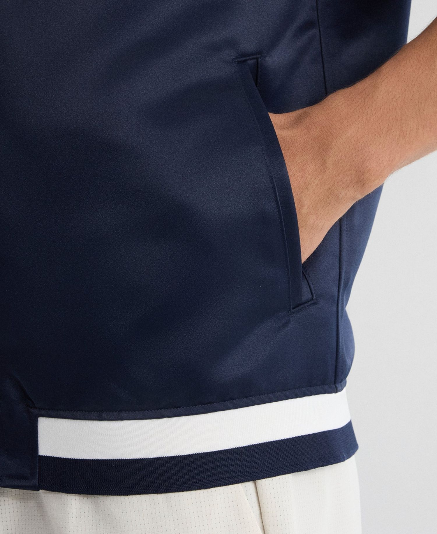Men's New York Yankees Iconic Short-Sleeve Satin Jacket