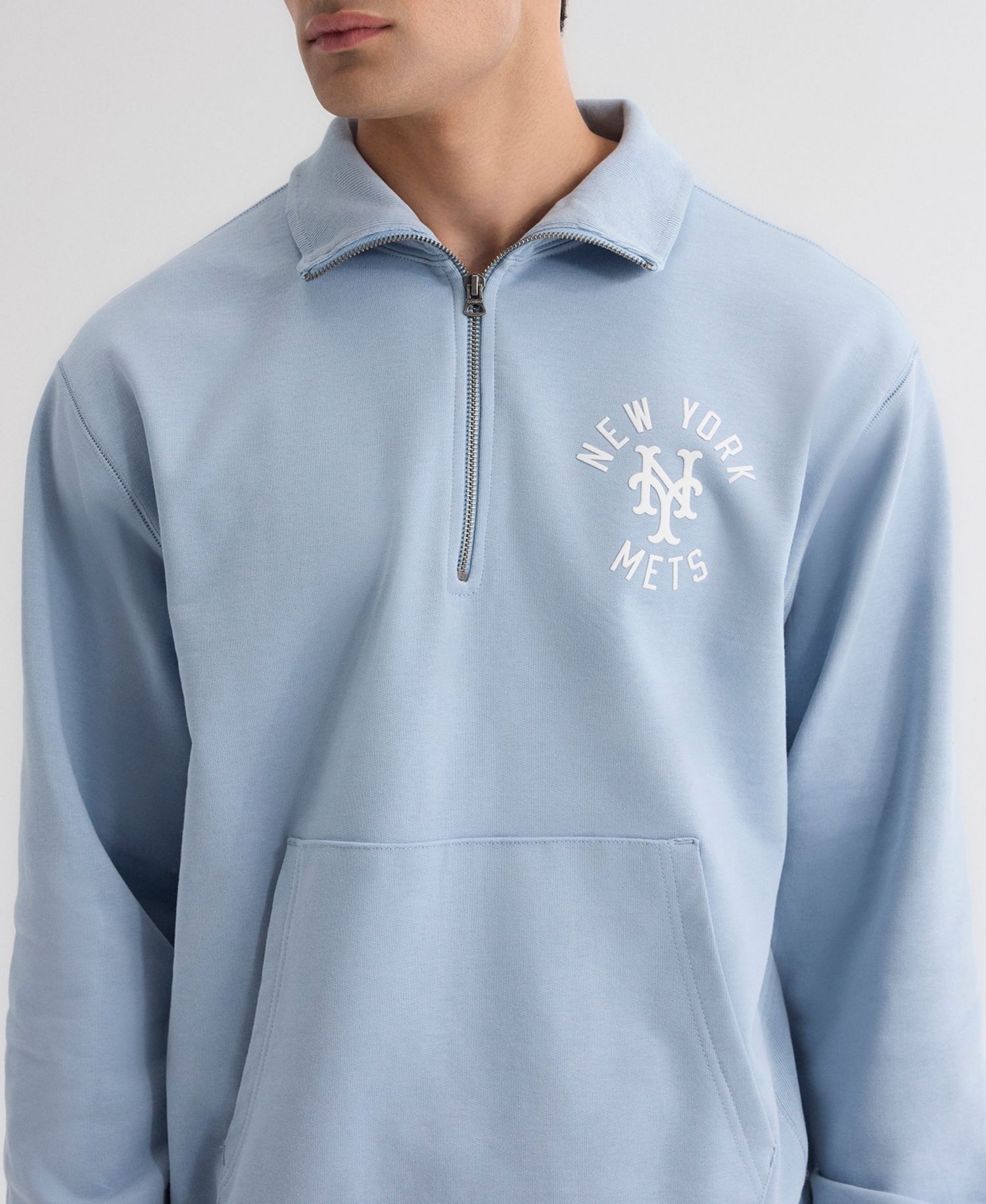 Men's New York Mets Iconic Quarter-Zip Relaxed-Fit Sweatshirt