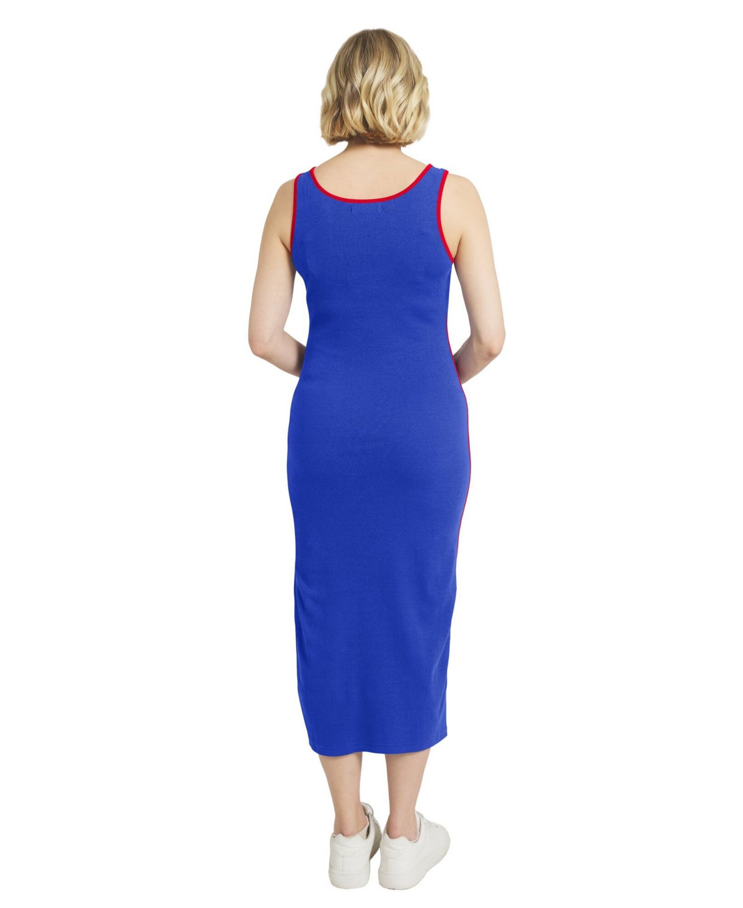 Women's Buffalo Bills Ribbed Midi Body-Con Tank Dress