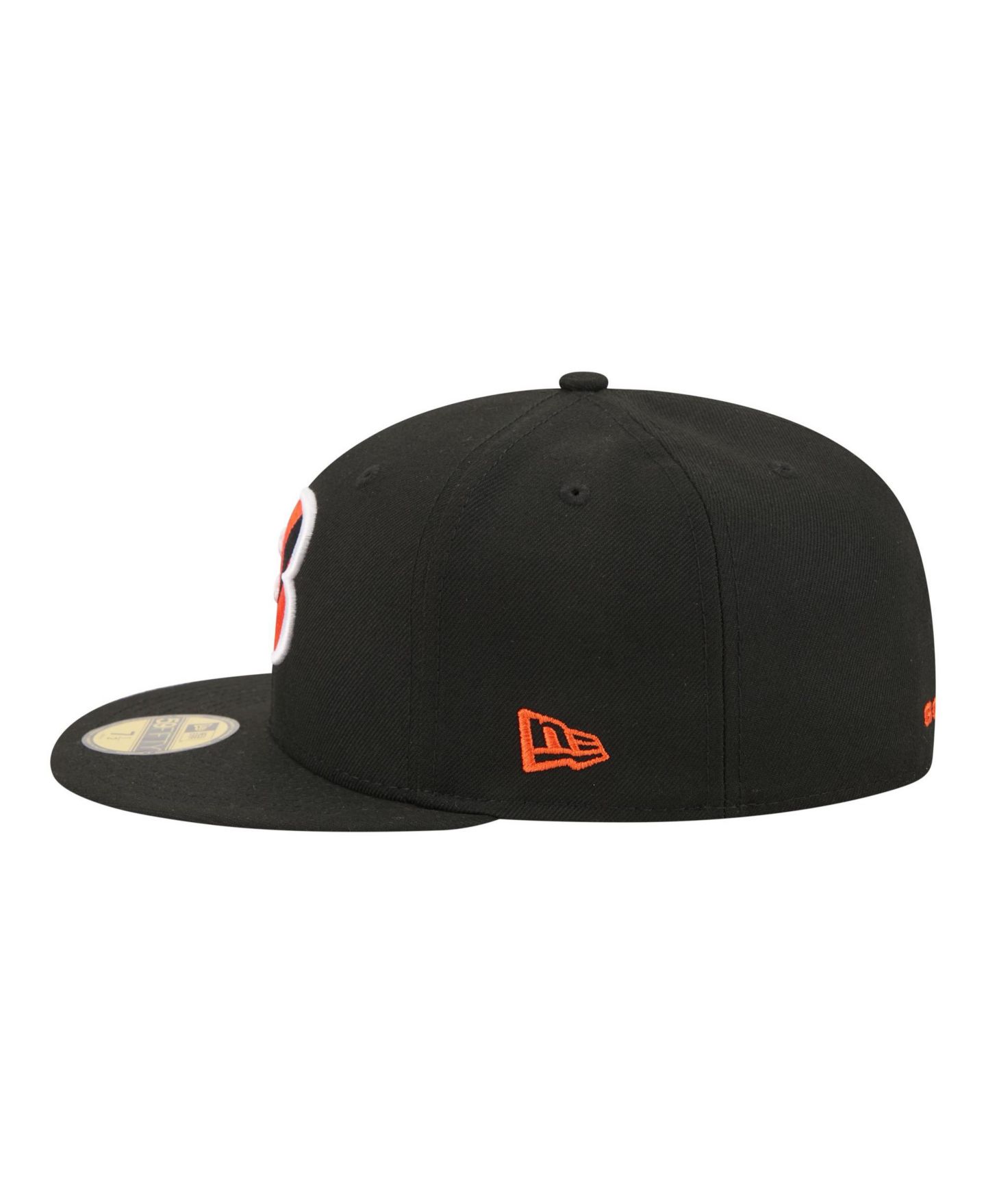 Мужская кепка New Era Black Cincinnati Bengals 59FIFTY Fitted Hat — фото 6