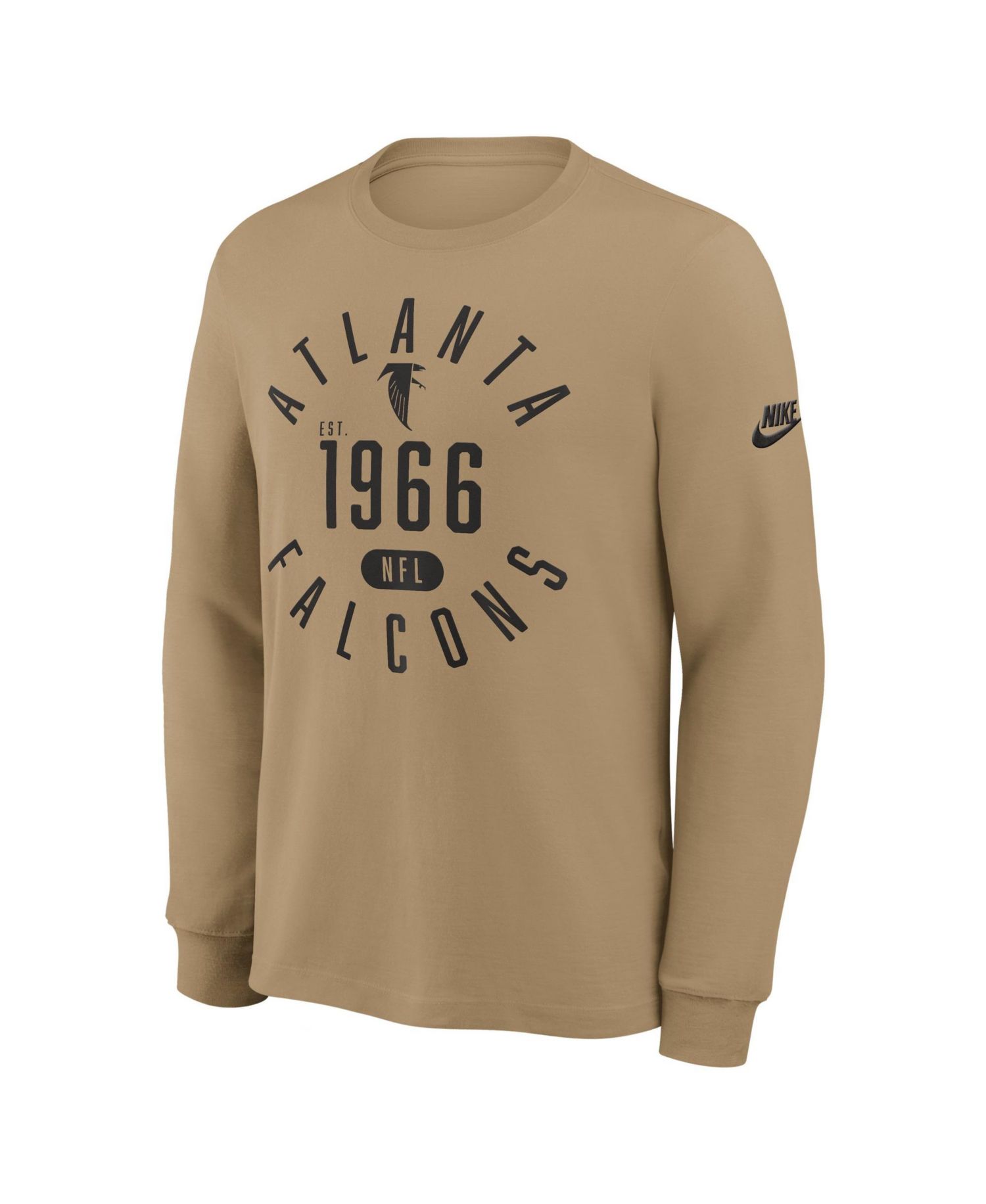 Men's Atlanta Falcons Blitz Package Rewind Vintage Slub Graphic Crewneck Long Sleeve T-Shirt