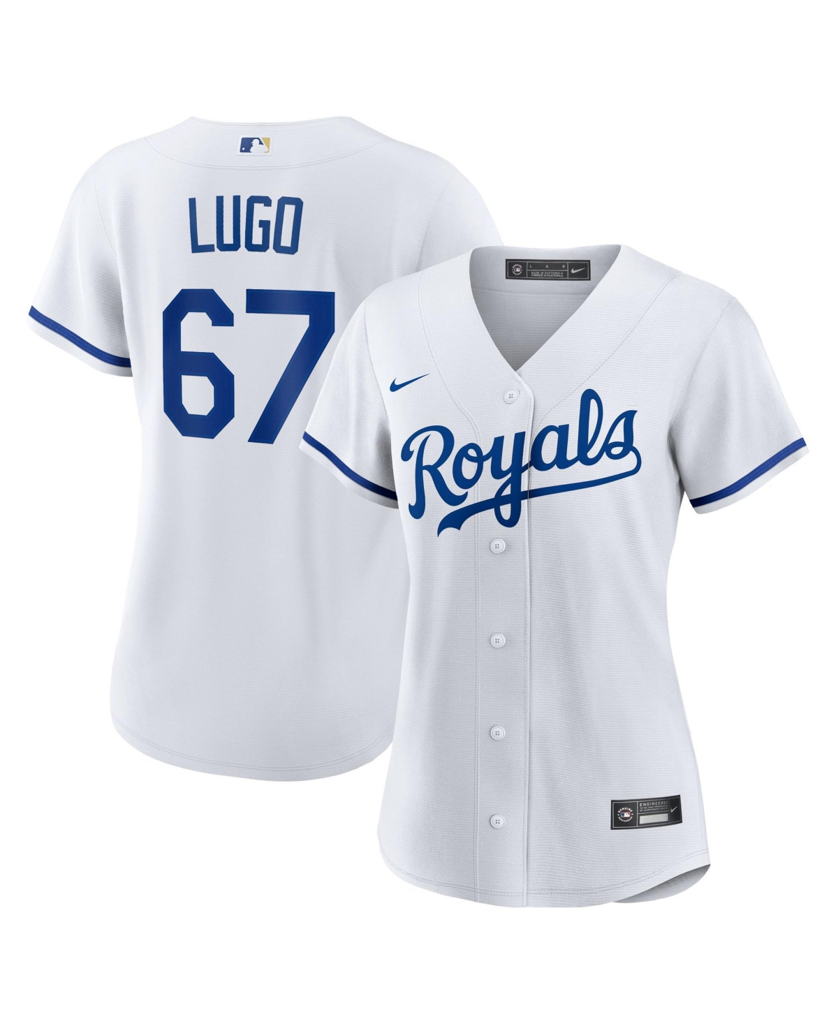 Nike Women's Seth Lugo 67 Kansas City Royals Replica V-Neck Jersey - White
