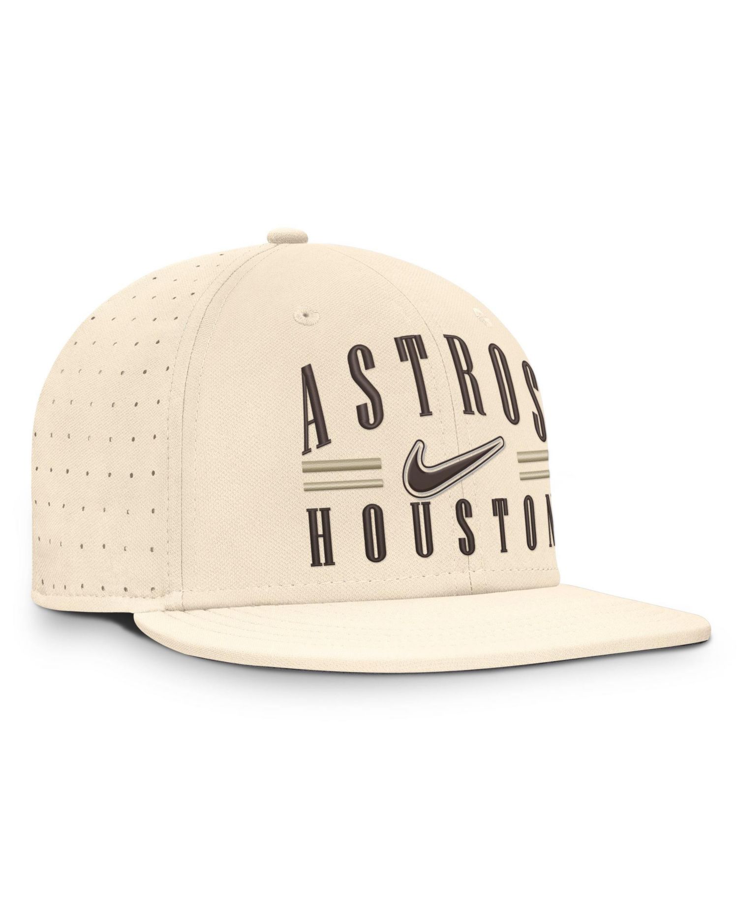 Houston Astros True Flat Bill High Crown Fitted Hat
