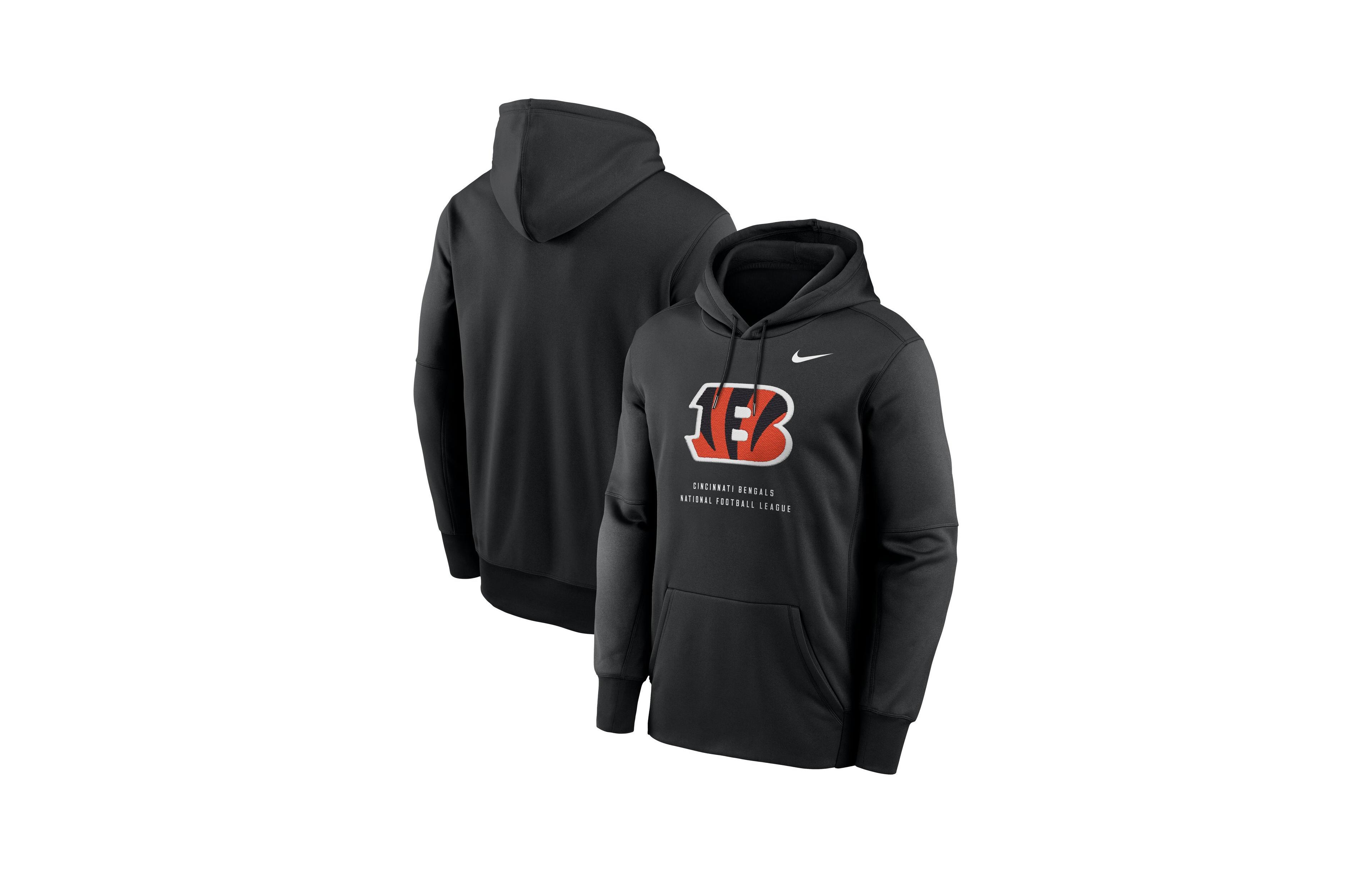 Nike Men's Cincinnati Bengals Toss Sweep Two-Way Stretch Hoodie