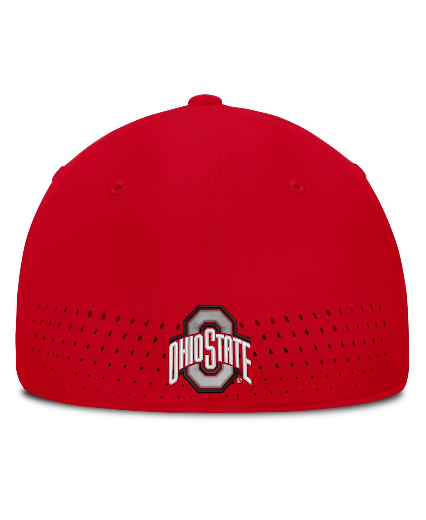 Мужской головной убор Nike Scarlet Ohio State Buckeyes Gameday Aerobill Swooshflex Dri-FIT Hat — фото 5