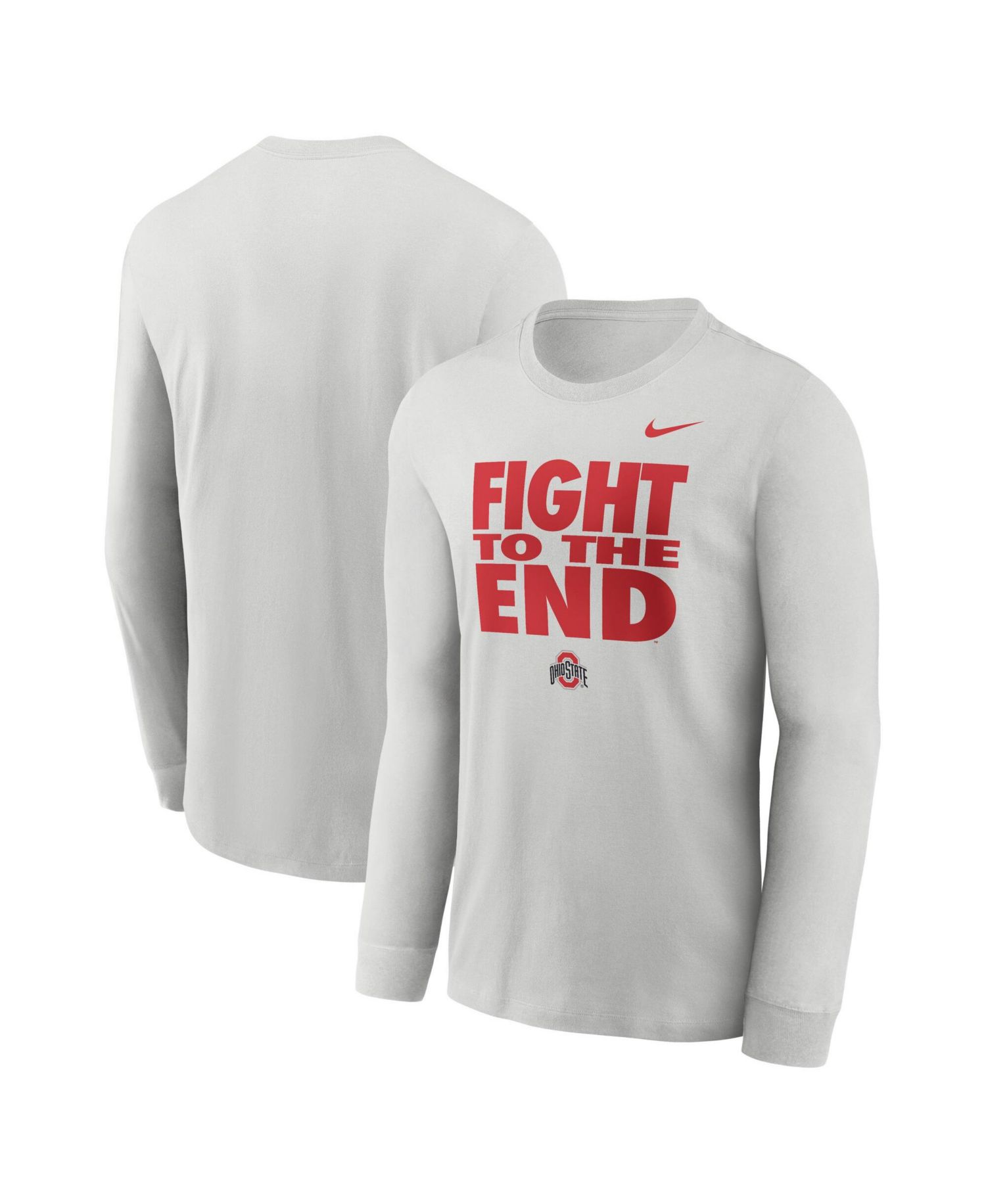 Men's Ohio State Sideline Slogan Long-Sleeve Crewneck T-Shirt