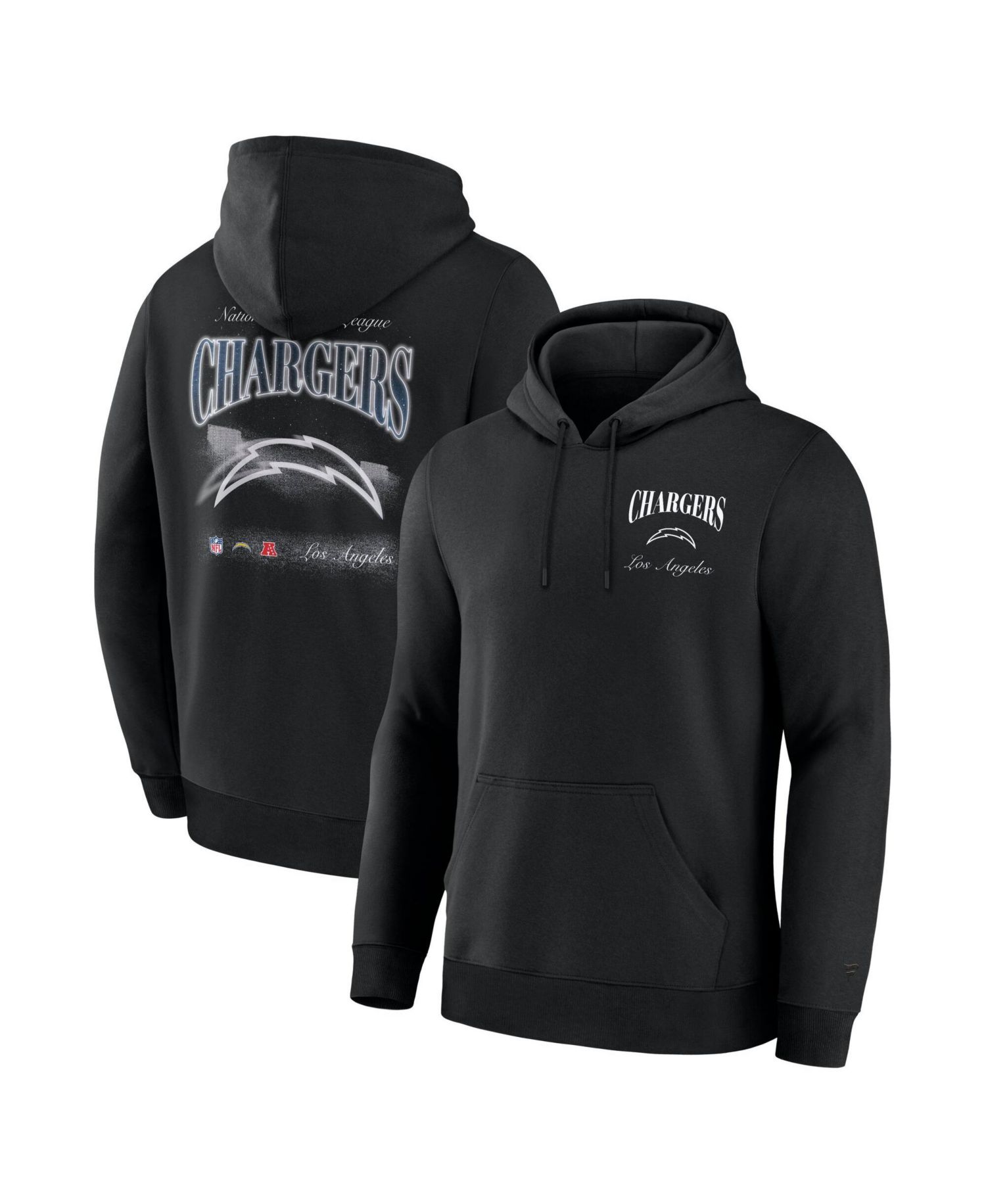 Men's Los Angeles Chargers Nightfall Relaxed-Fit Fleece-Lined Hoodie