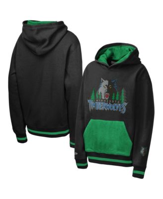 Boys' and Girls' 4-20 Minnesota Timberwolves Playmaker Fashion Fleece Dropped-Shoulder Kangaroo-Pocket Hoodie
