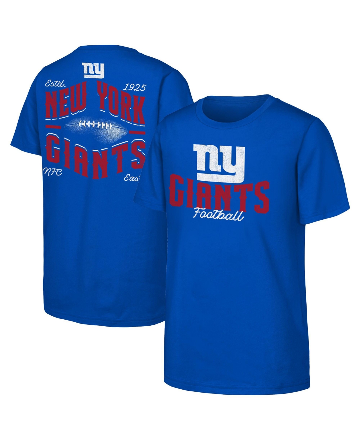 Outerstuff Kids' Boys' And Girls' Top Pick New York Giants Screen Print Graphics T-shirt In Royal