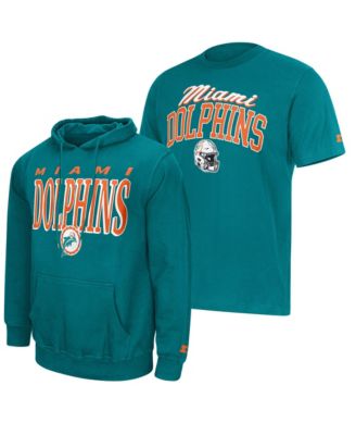 Men's Miami Dolphins Vintage Pullover Cotton-Blend Hoodie & T-Shirt Set