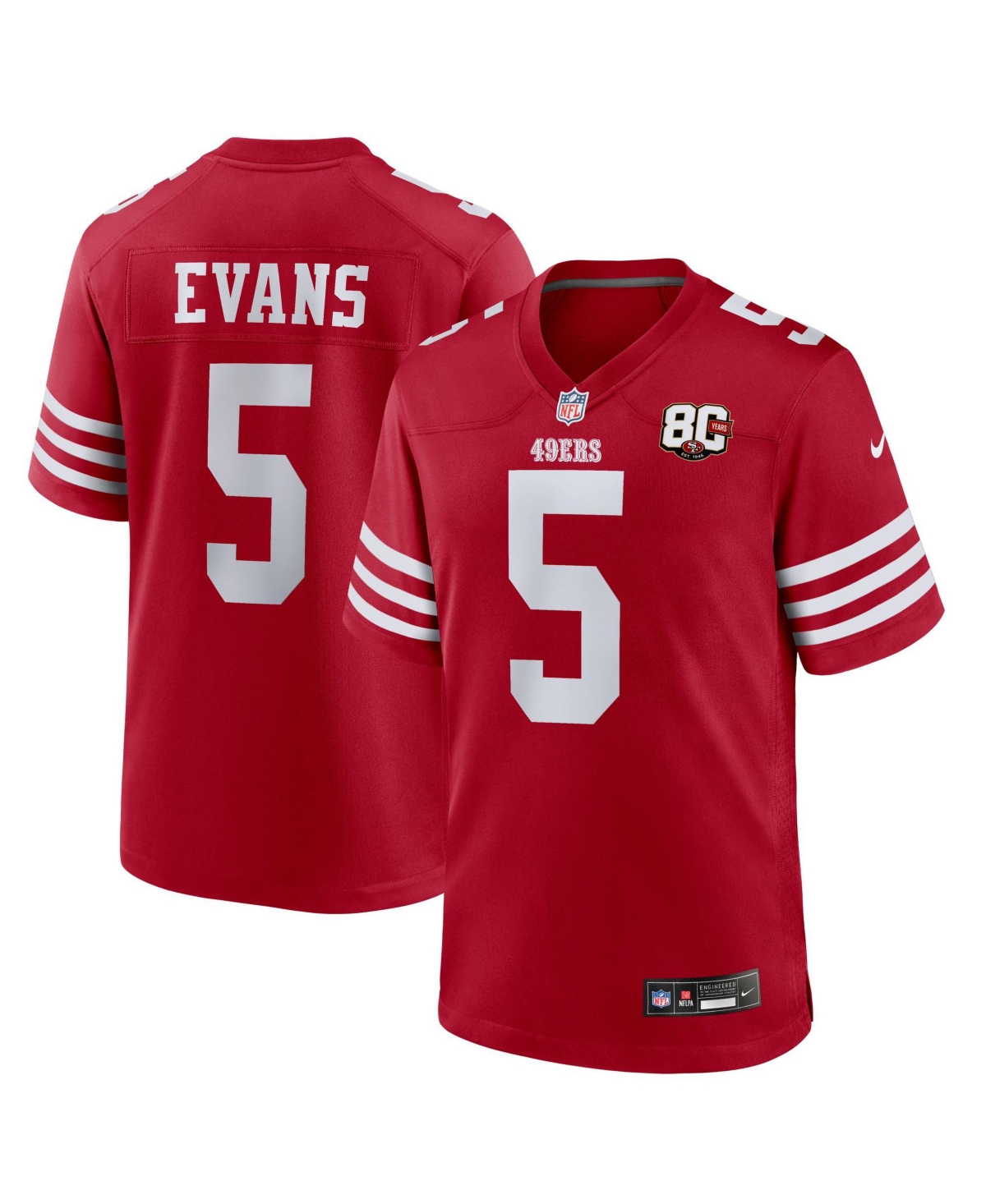 Nike Men's San Francisco 49ers 80th Anniversary Mike Evans Jersey