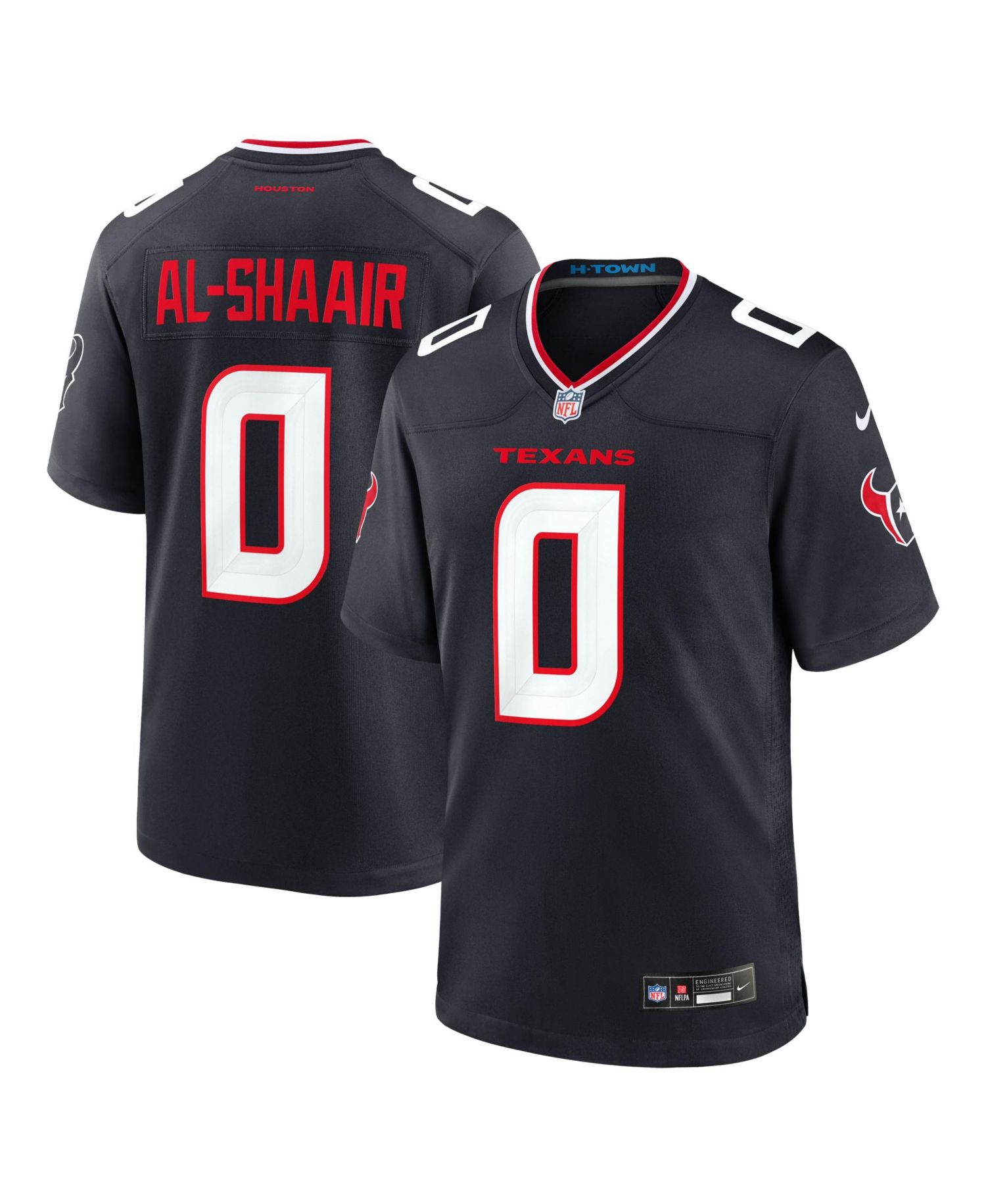 Men's Houston Texans Al-Shaair 0 V-Neck Relaxed-Fit Game Jersey