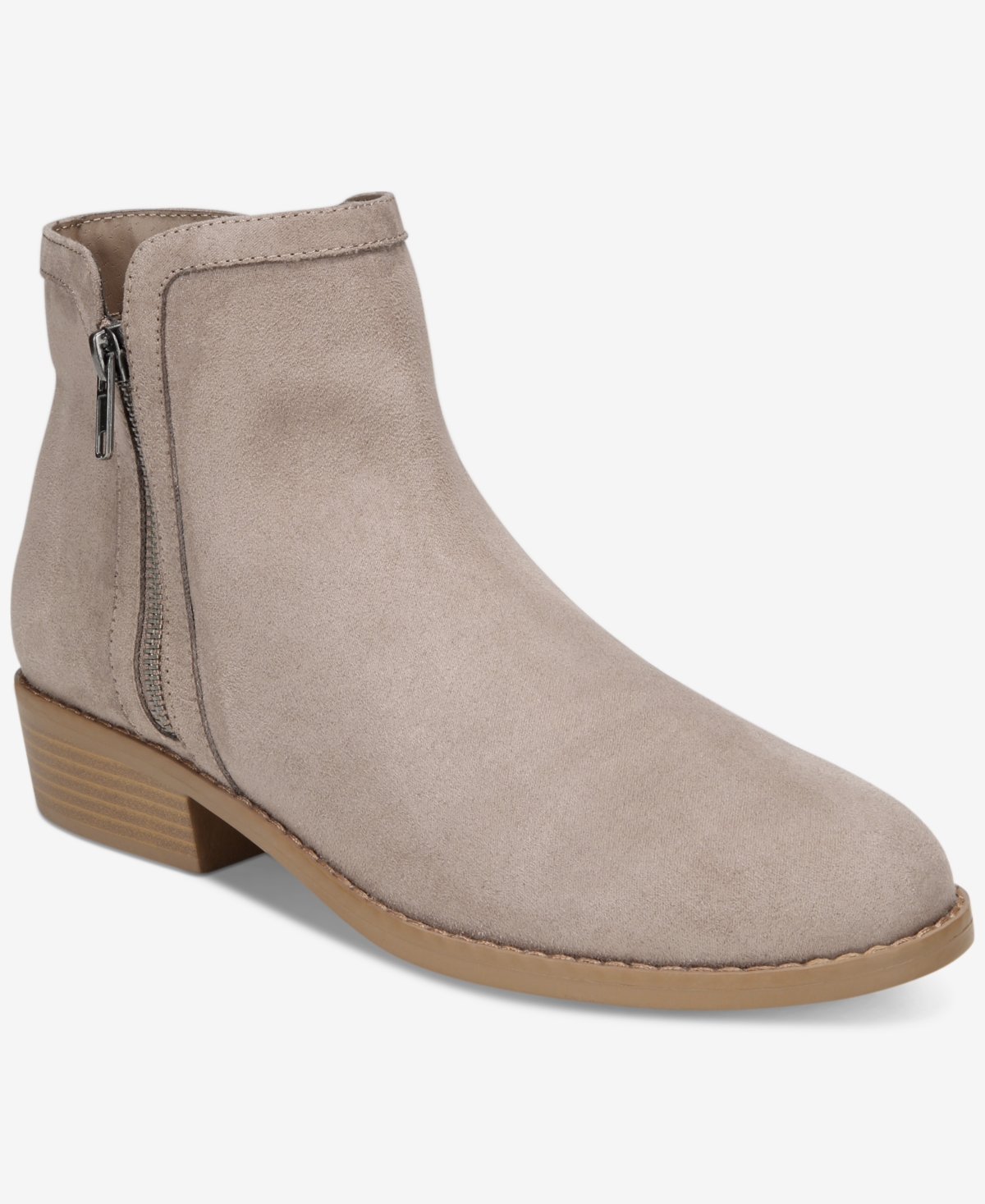 Style & Co Women's Tacee Zip Bootie Block-Heel Ankle Round-Toe Booties, Macy's Exclusive