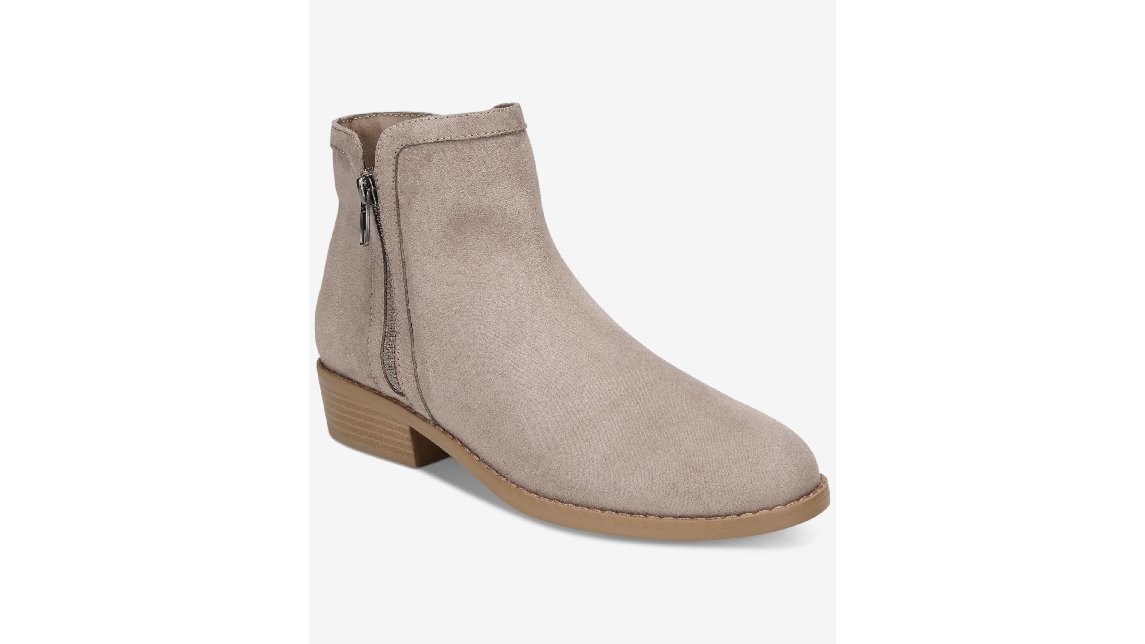 Style & Co Women's Tacee Zip Bootie Block-Heel Ankle Round-Toe Booties, Macy's Exclusive