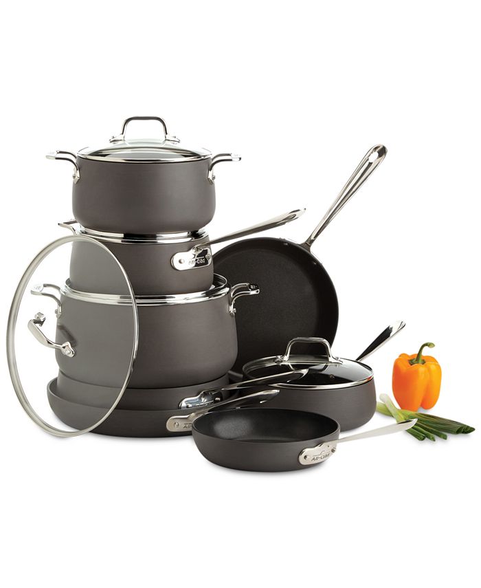 AllClad HardAnodized 13Pc. Cookware Set & Reviews Cookware Sets