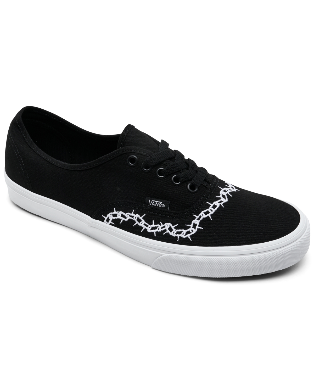 Vans Men's Authentic Lifestyle Sneakers from Finish Line - Black, True White