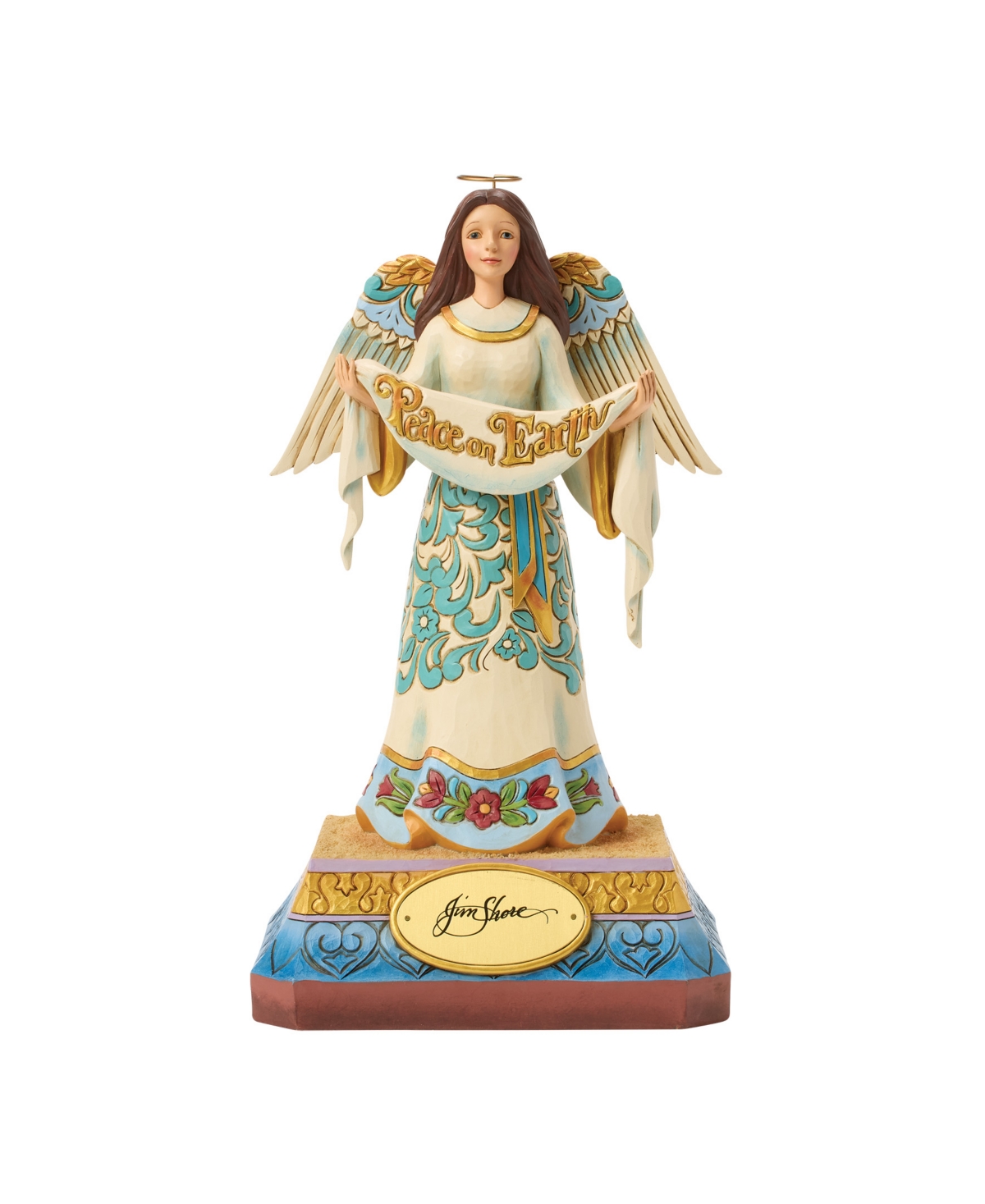 Jim Shore Heartwood Creek Peace On Earth Angel Figurine In Multi