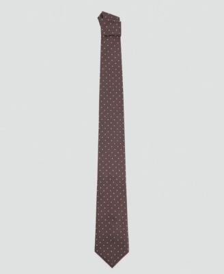 Men's Polka-Dot Silk/Cotton-Blend Tie