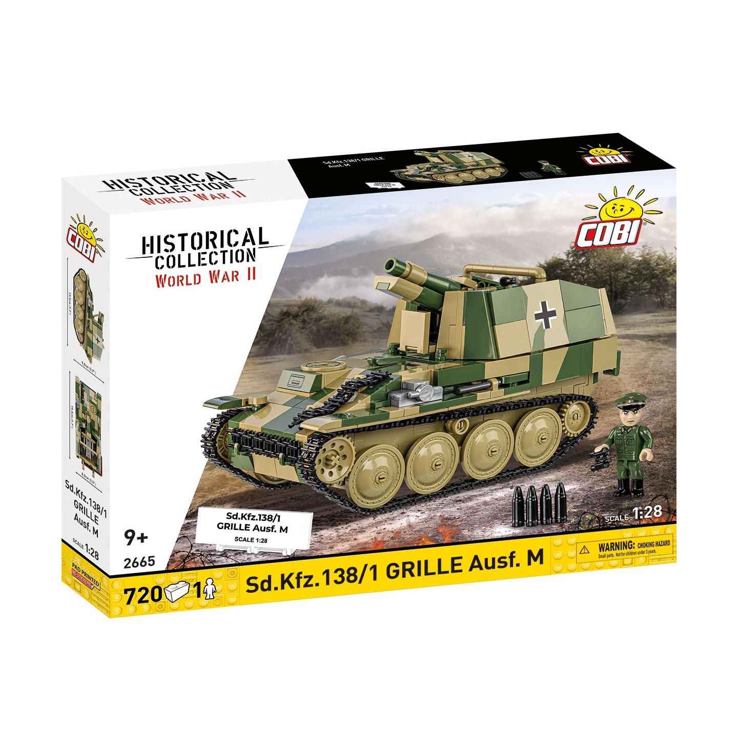 Детский конструктор COBI Historical Collection World War II Sturmpanzer 38(t) Grille Ausf. M 720-Piece Building Set, Ages 9+ — фото 1