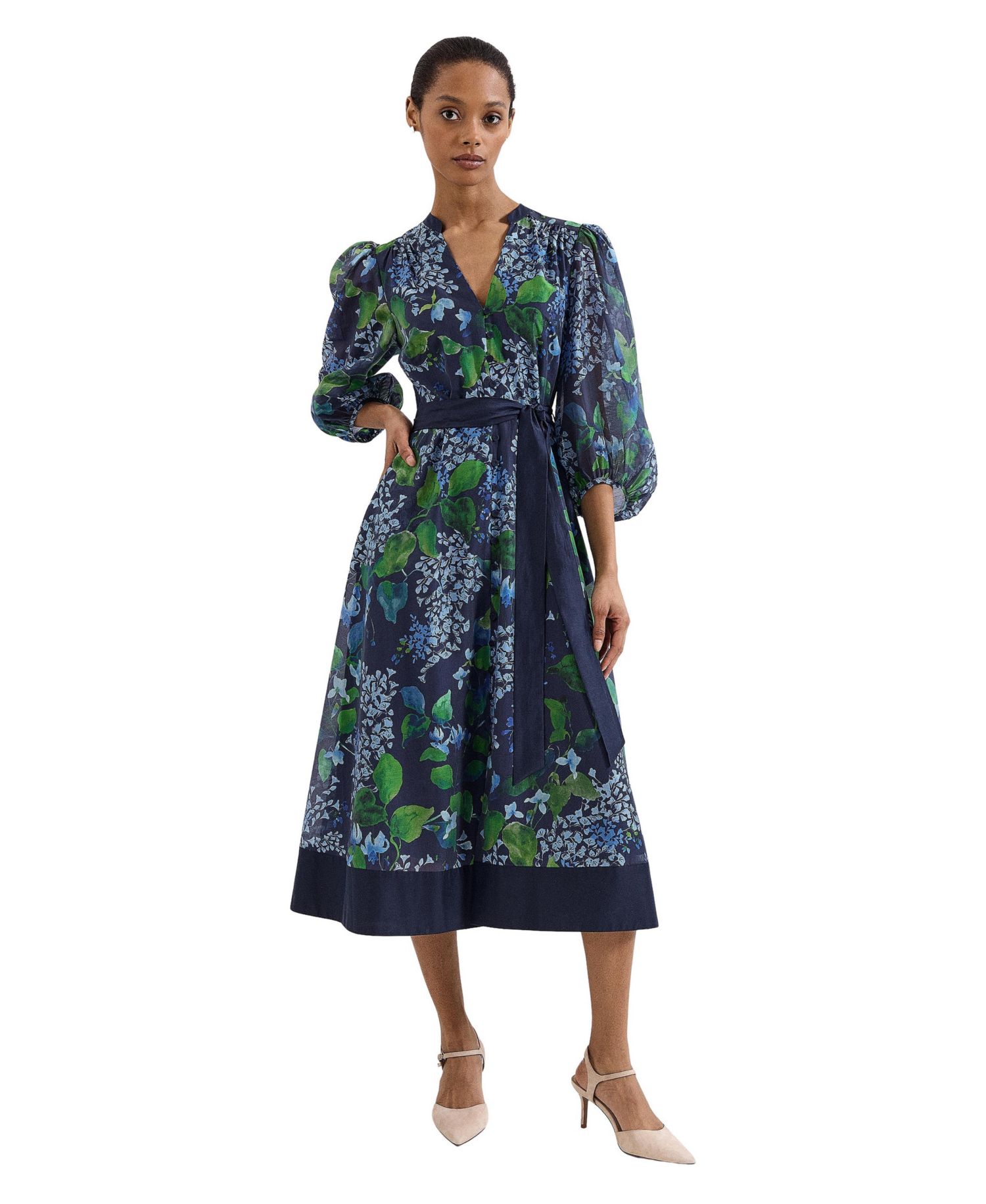 Women's Nixie Printed Midi Wrap Dress