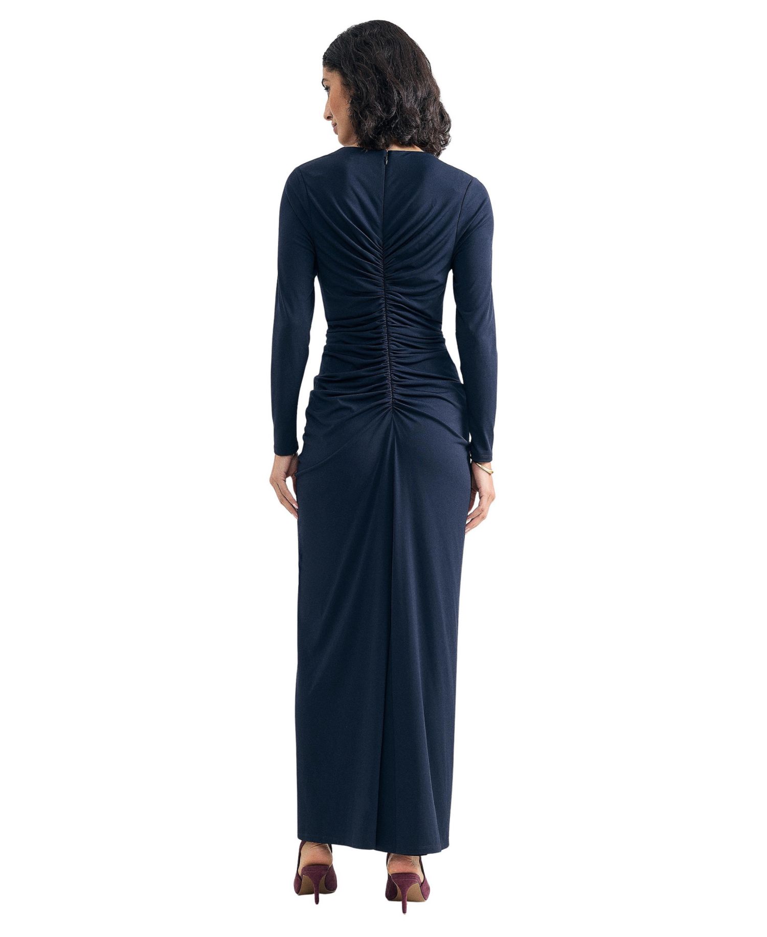 Women's Katharine V-Neck Long-Sleeve Maxi Dress