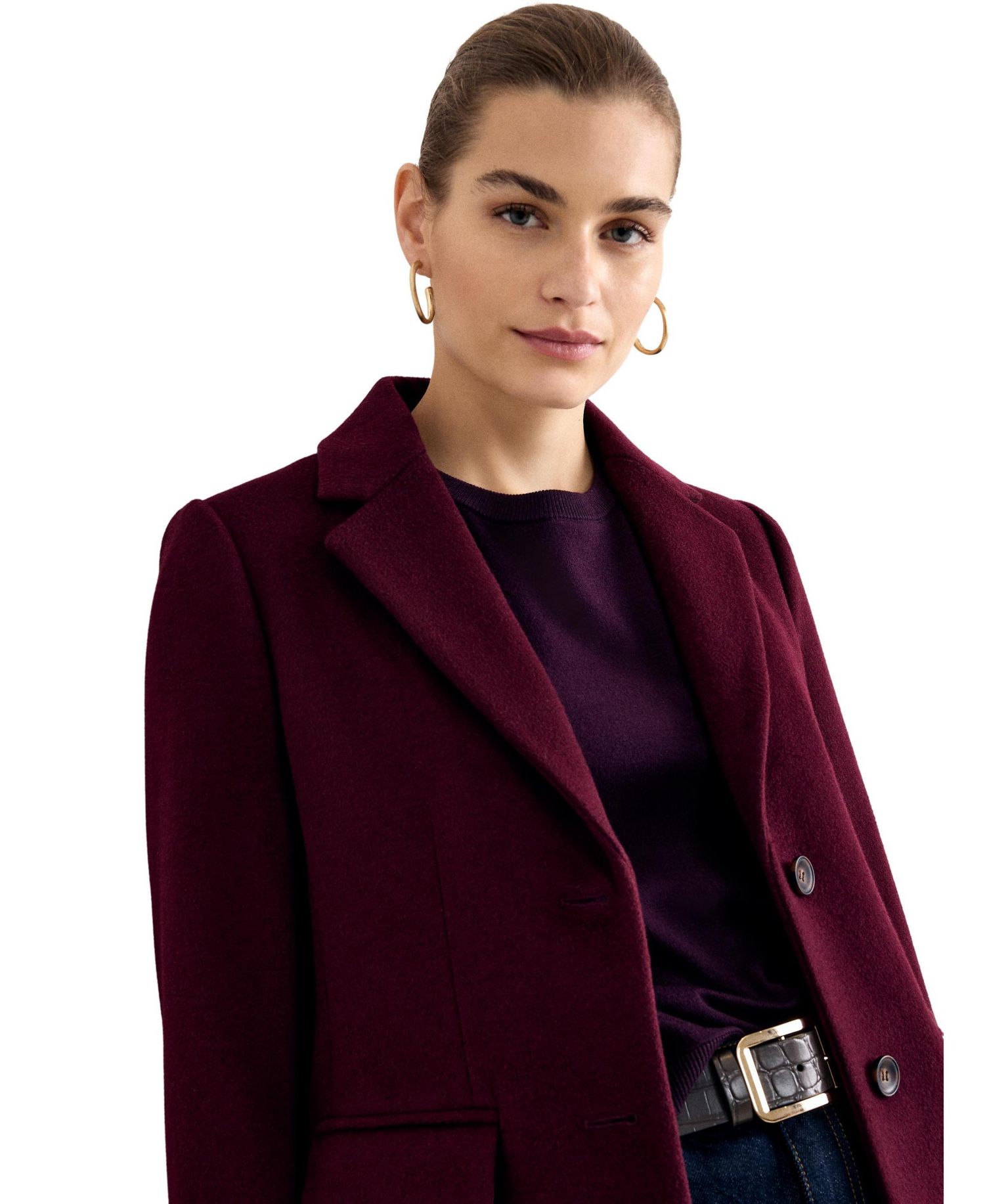 Women's Lydia Wool-Blend Mid-Length Lined Coat