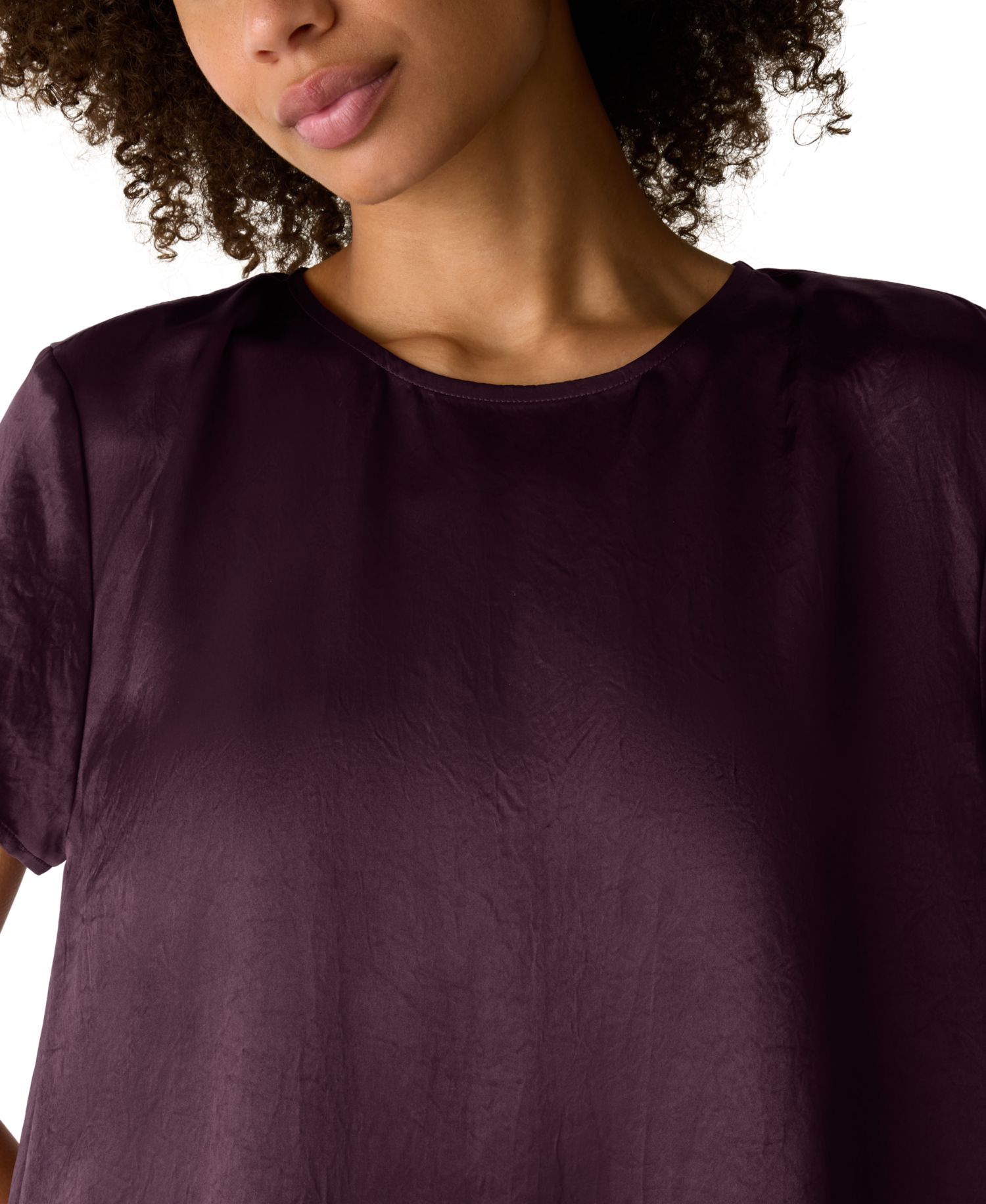 Women's Round Neck Short-Sleeve Knee-Length Dress