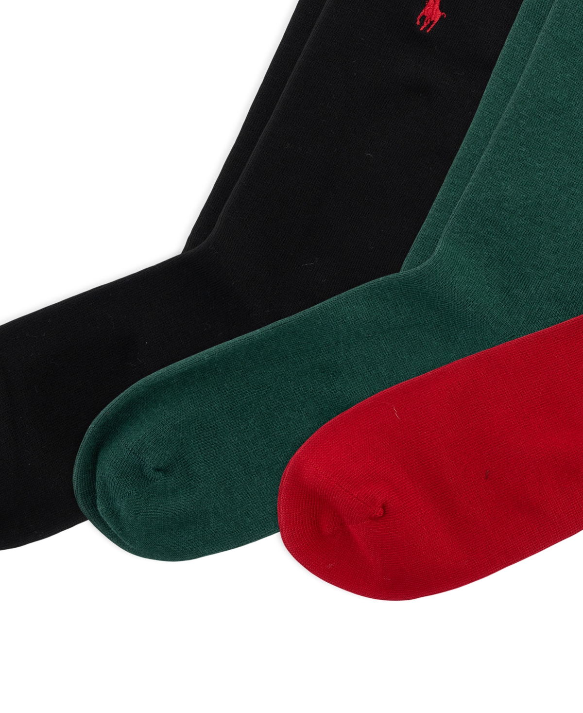 Polo Ralph Lauren Men's Soft Touch Flat Knit Dress Rayon-Blend Socks, 3-Piece Set