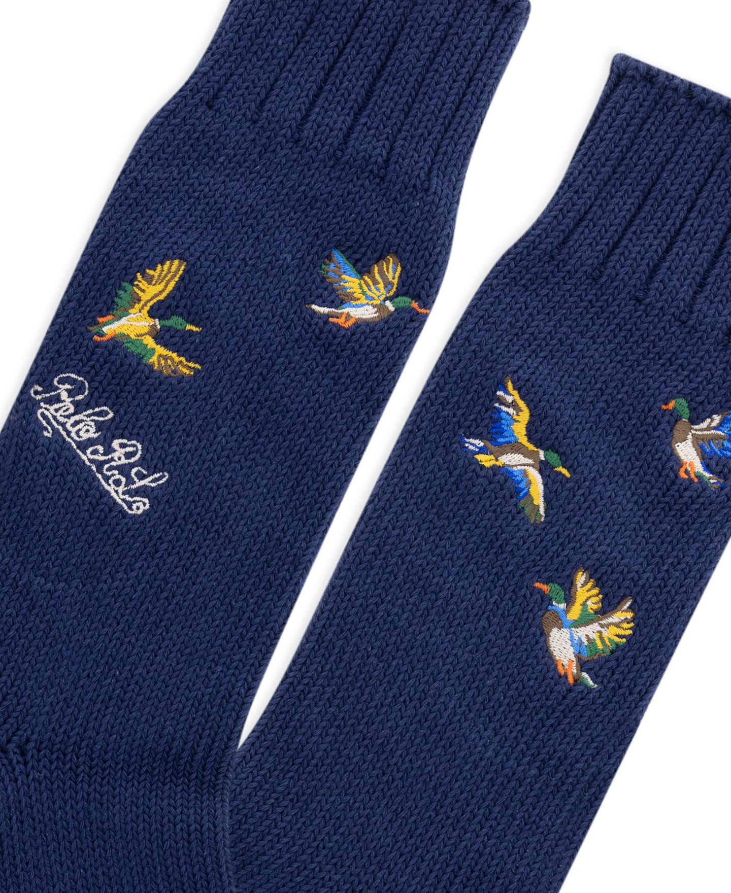 Туфли Toe для мужчин, вышивка, хлопок — Polo Ralph Lauren, цвет: Джинсовый синий — фото 2