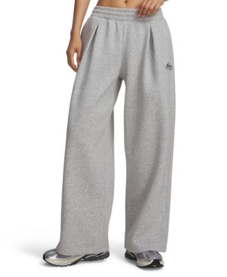 Women's Rival Pleated Varsity Wide-Leg Relaxed-Fit Sweatpants