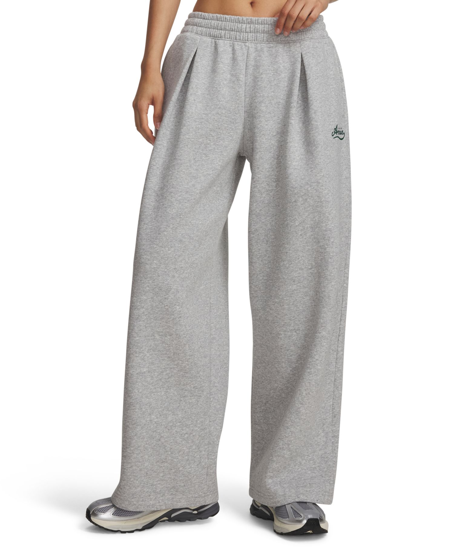 Women's Rival Pleated Varsity Wide-Leg Relaxed-Fit Sweatpants