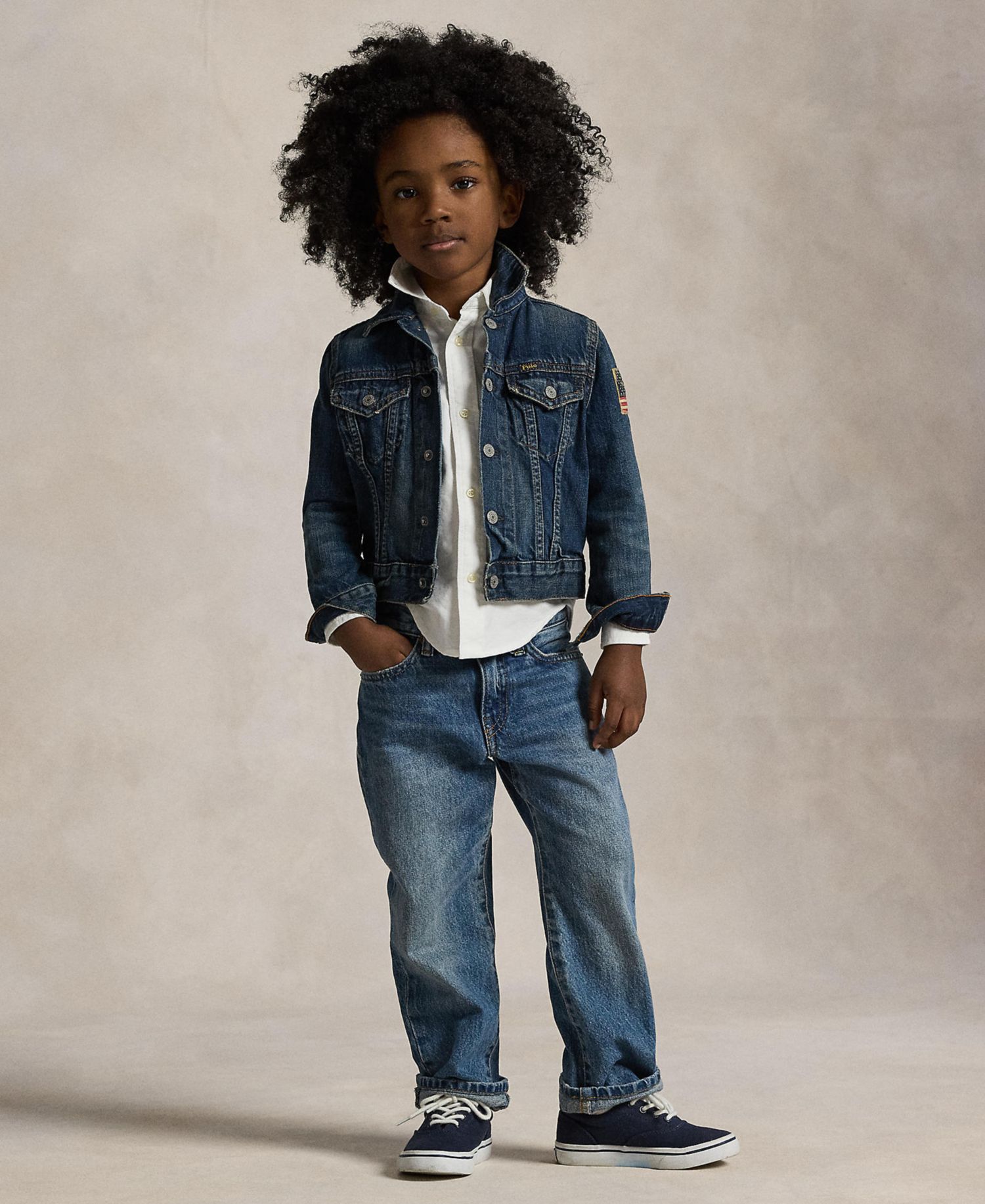 Toddler and Little Boys Cotton Denim Trucker Jacket