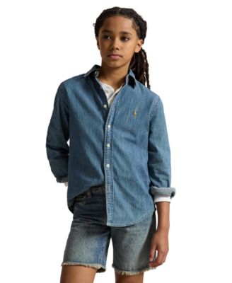 Big Boys Cotton Chambray Sport Shirt