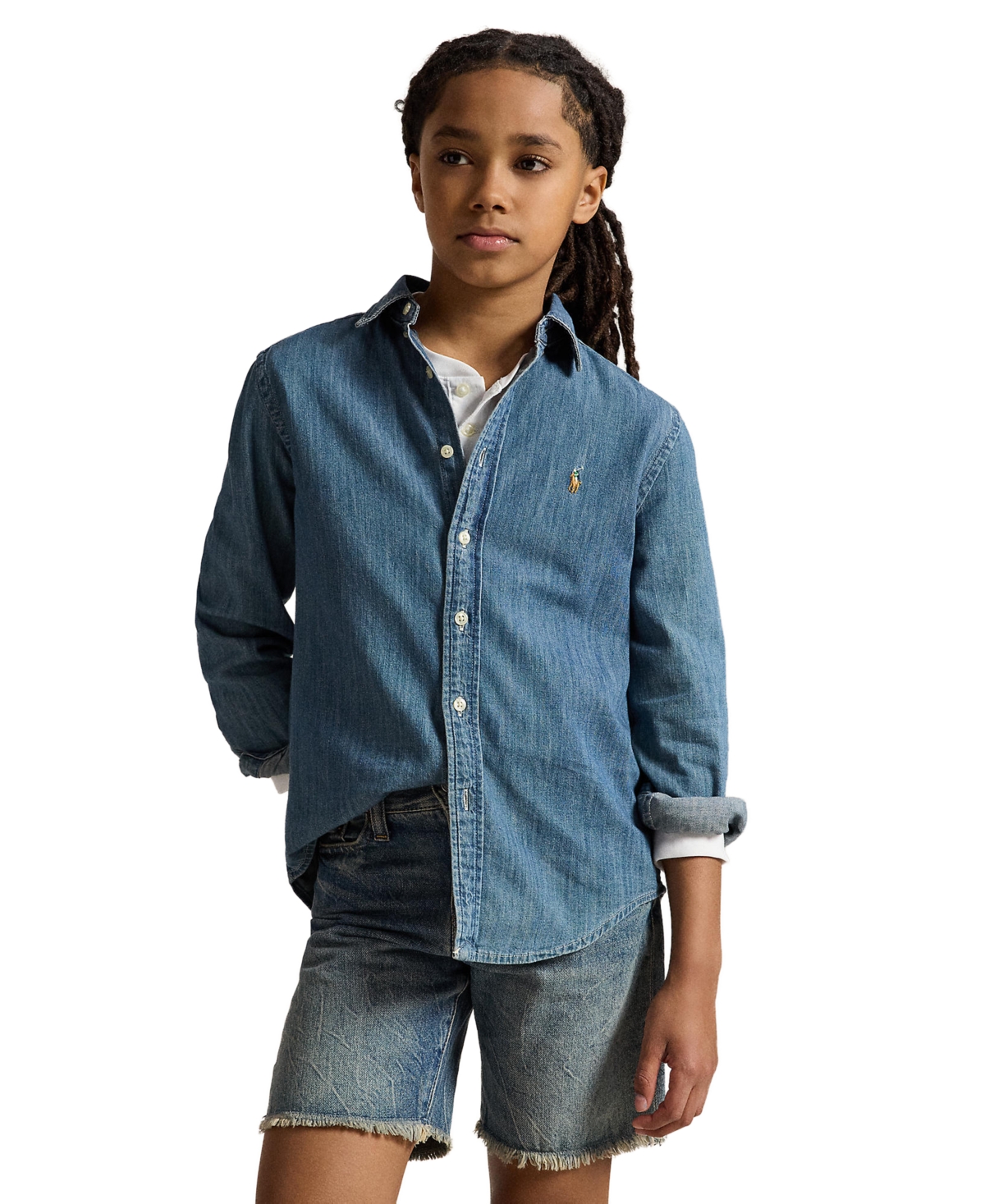 Polo Ralph Lauren Big Boys Cotton Chambray Sport Shirt