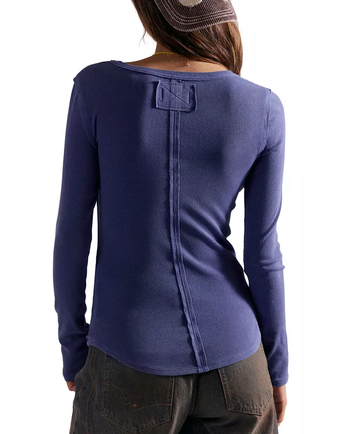 Women's Long-Sleeve Henley Top - thumbnail 6