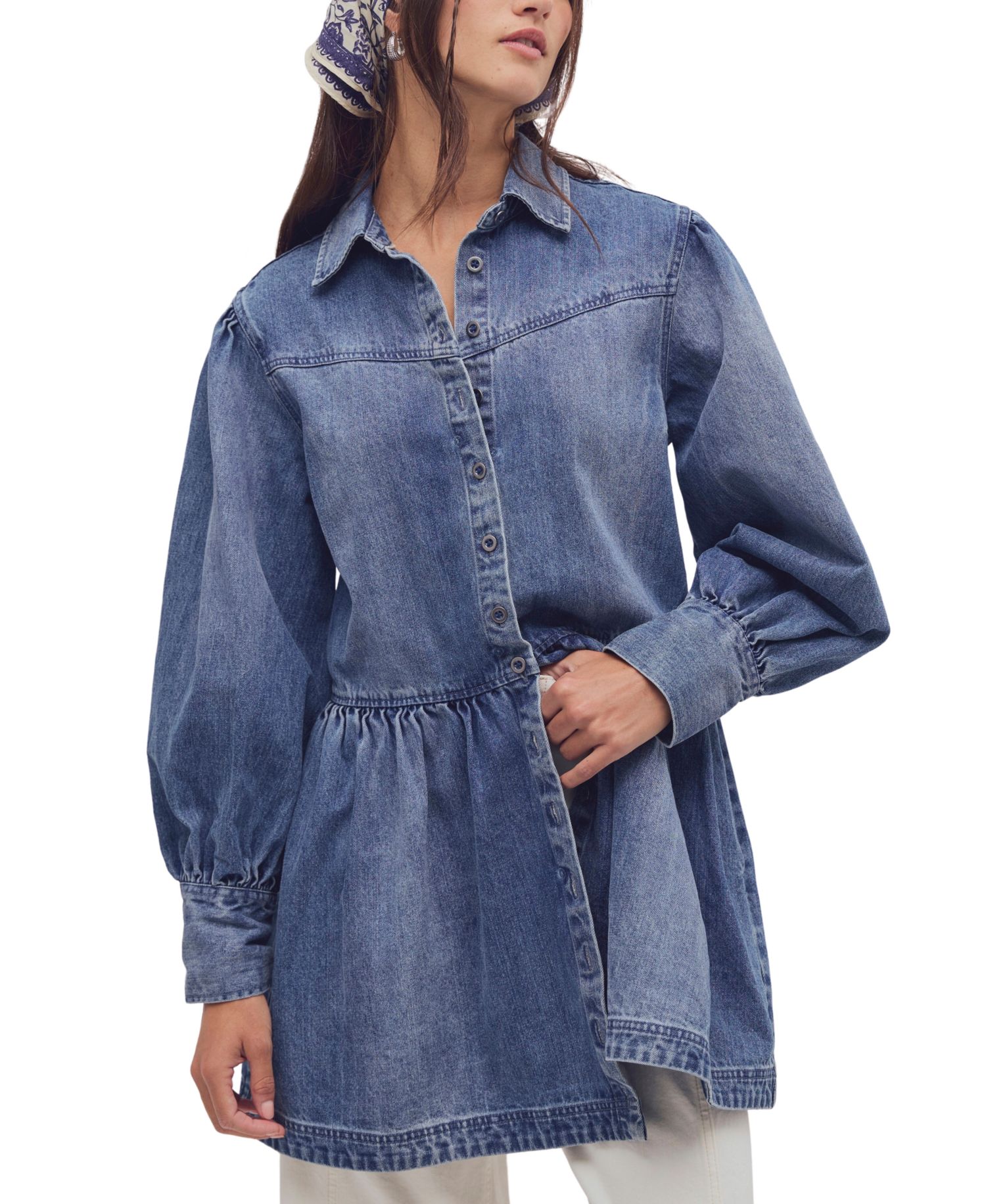 Women's Marris Smocked Denim Mini Dress