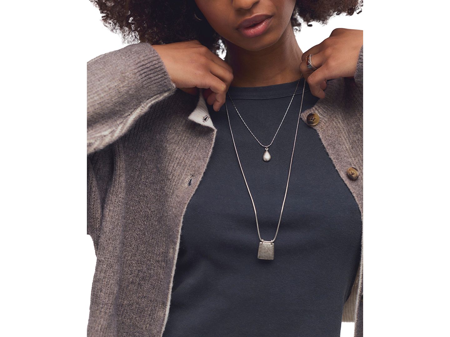 Женский кардиган Free People Ottilie Cropped Scoop Neck Button-Up Cardigan, цвет: Тёмно-коричневый — фото 4