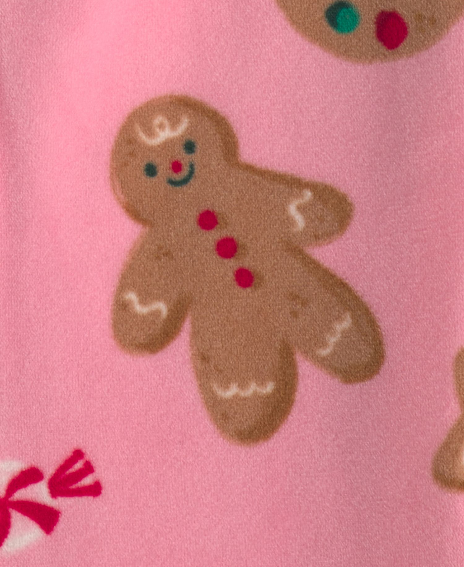 Baby Girls' Gingerbread Footed 2-Way Zip Sleep & Play Pajamas