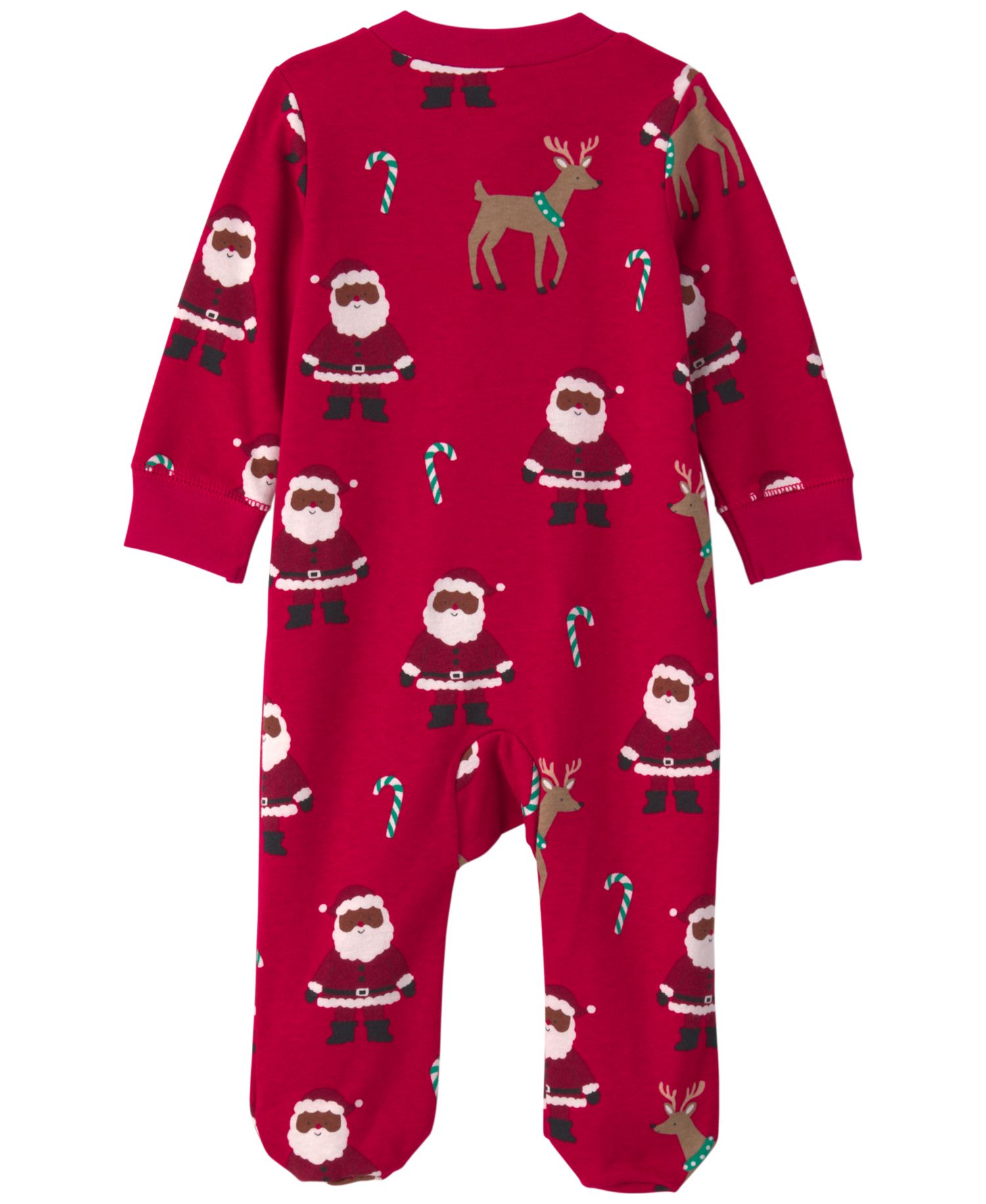 Baby Boys' and Girls' Santa Footed 2-Way Zipper Sleep & Play