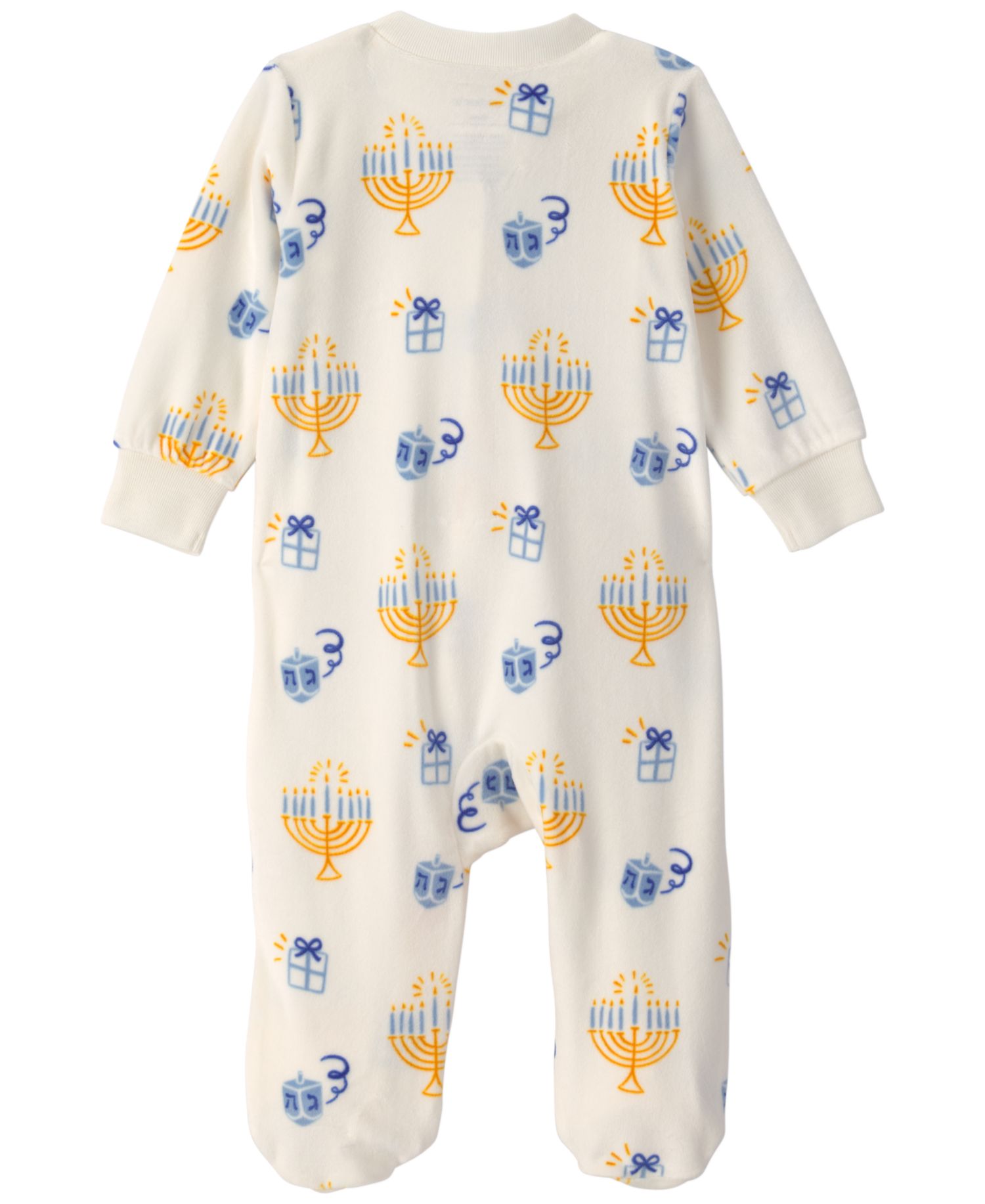 Boys' and Girls' Hanukkah 2-Way Zip Footed Sleep & Play Pajamas