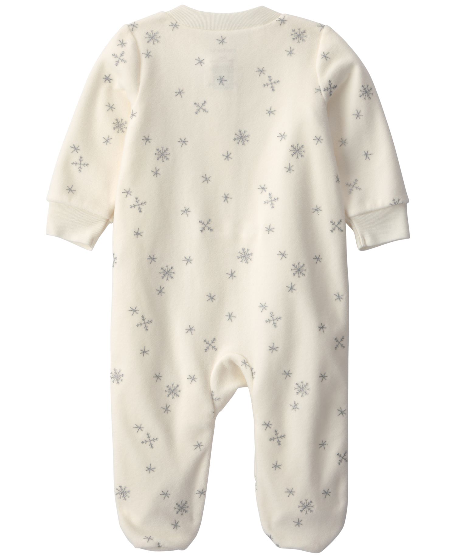 Baby Girls' Snowflake 2-Way Zip Fleece Sleep & Play Pajamas