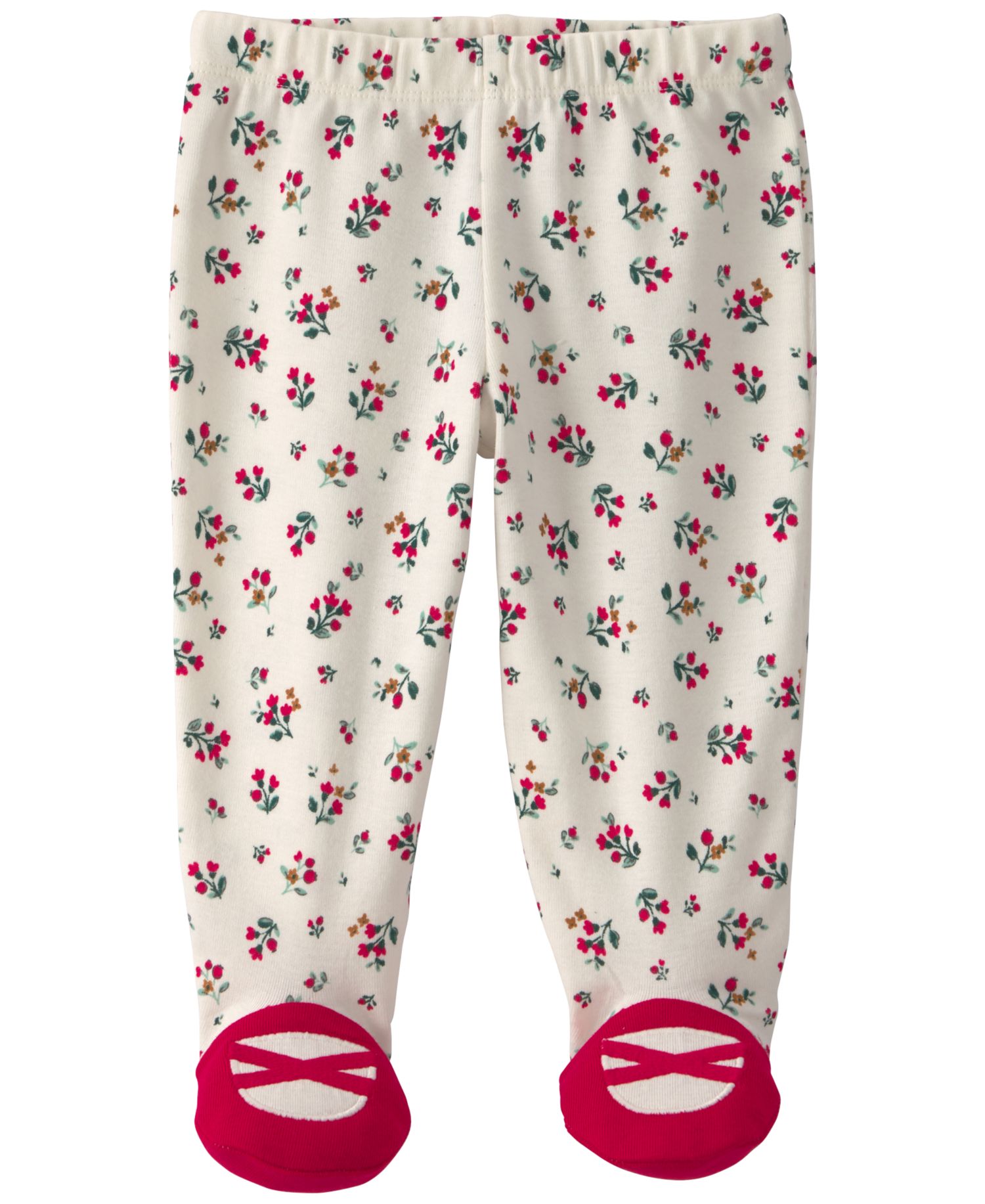 Baby Girls' Merry Little One Christmas Wreath Footie, Bodysuit, and Footed Pant, 3-Piece Set