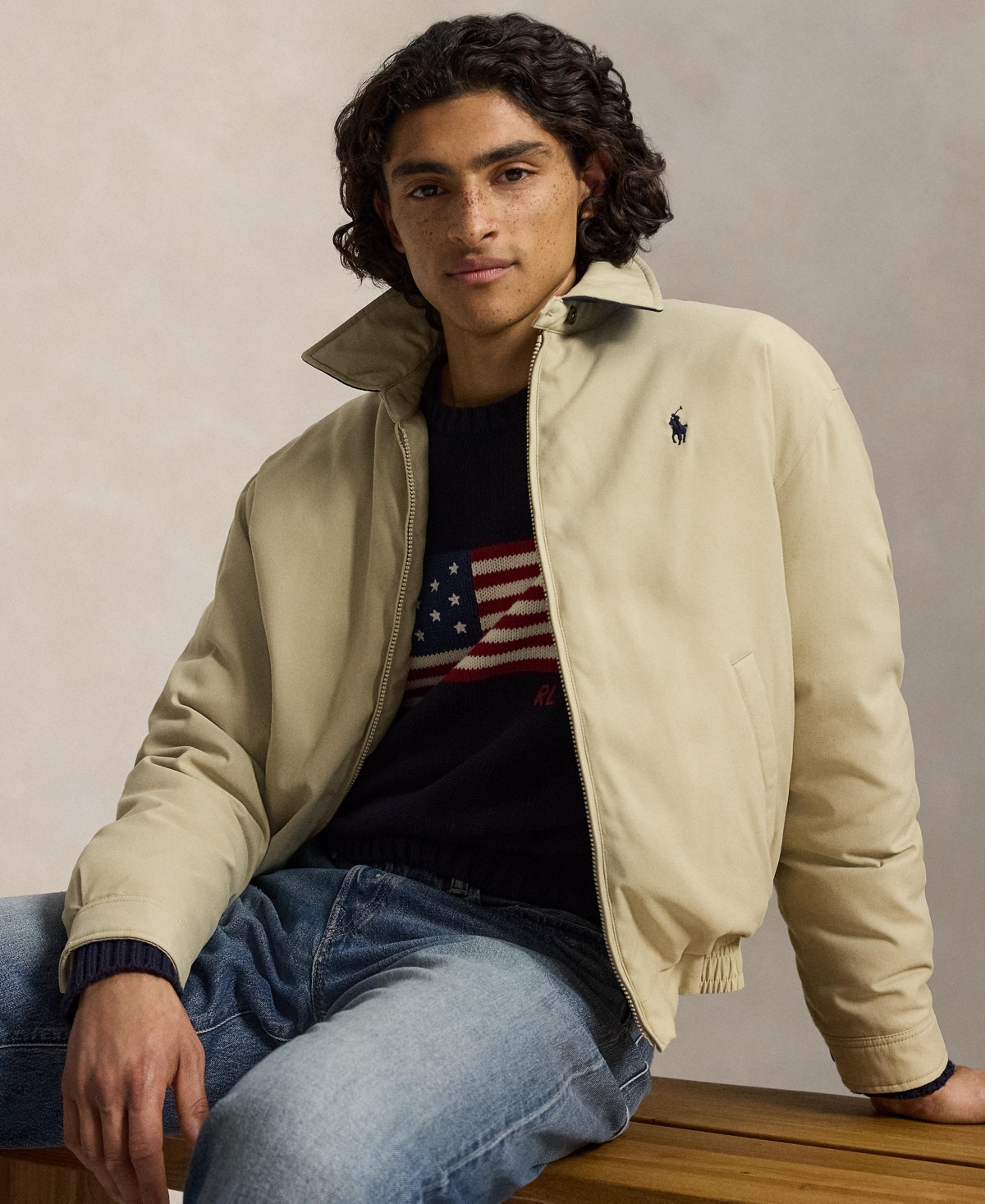Polo Ralph Lauren Men's Insulated Twill Bomber Water-Resistant Jacket