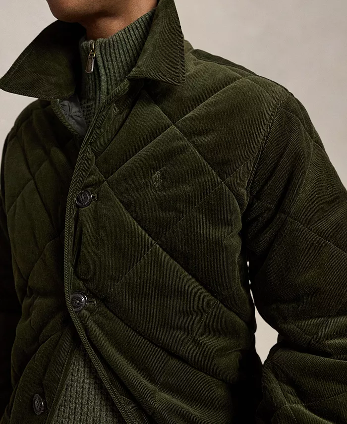Men's Quilted Corduroy Barn Coat - thumbnail 3