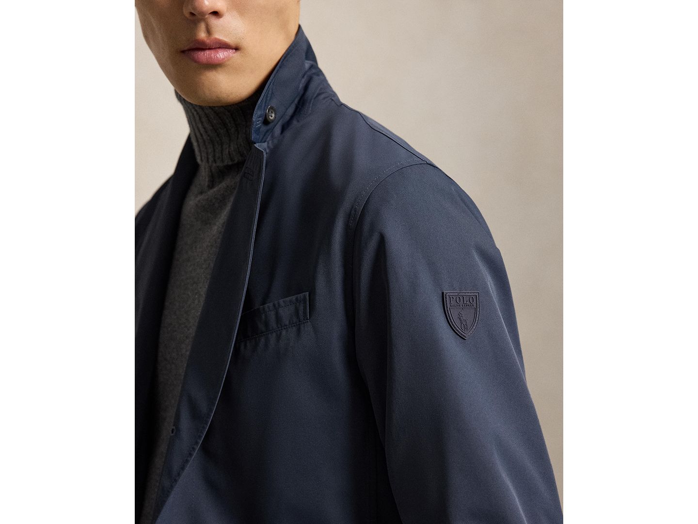 Мужская куртка Polo Ralph Lauren The Southland Water-Resistant Lightweight Utility, цвет: Тёмно-синий — фото 3