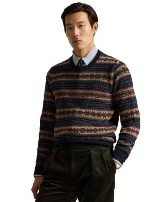 Men's Fair Isle Wool Regular-Fit Sweater