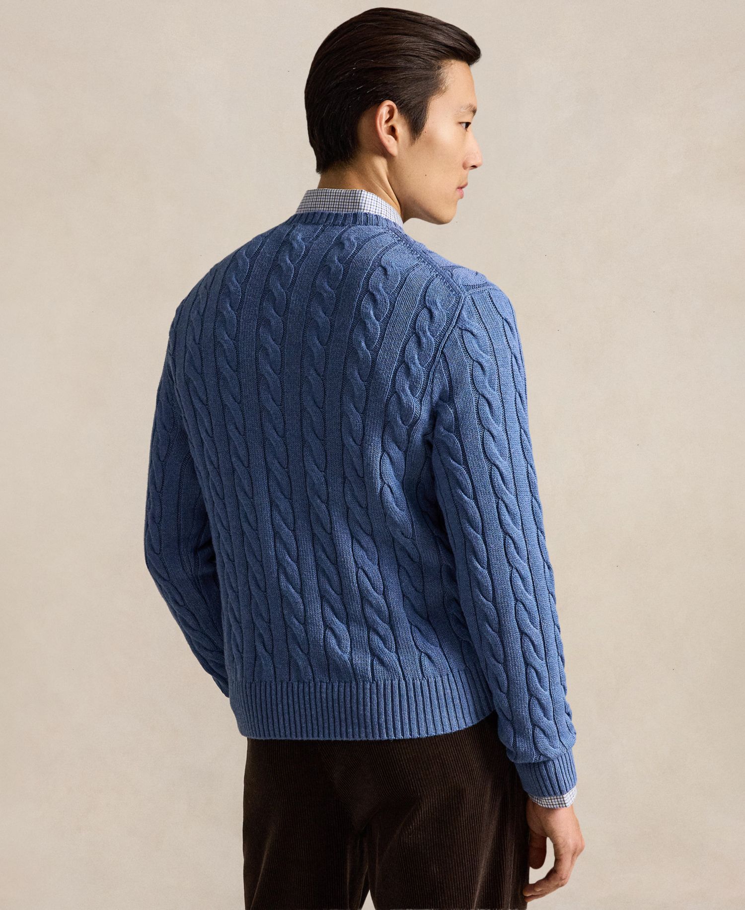 Men's Cable-Knit Cotton Sweater