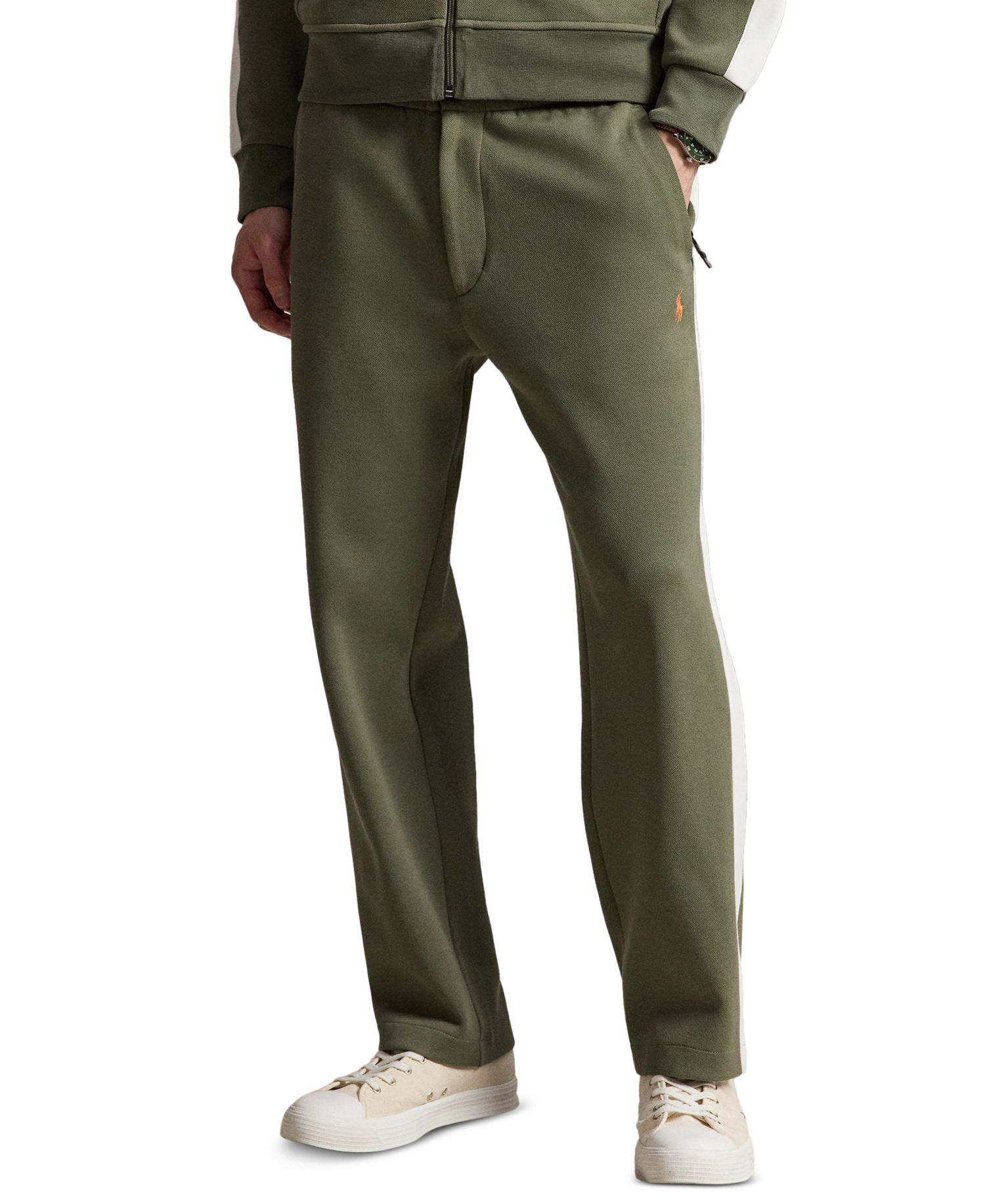 Men's Double-Knit Striped Track Pants